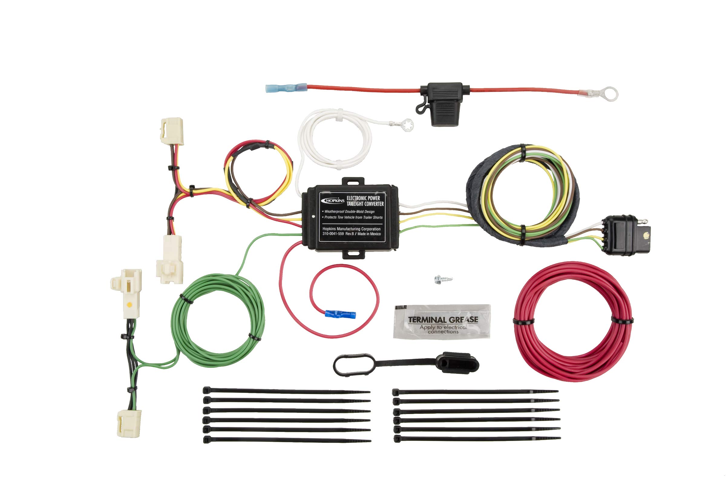 Hopkins 11141974 Plug-In Simple Wiring Kit - Easy Vehicle Trailer Light Connection for Trucks, SUVs & RVs | DIY Installation for Safe Towing