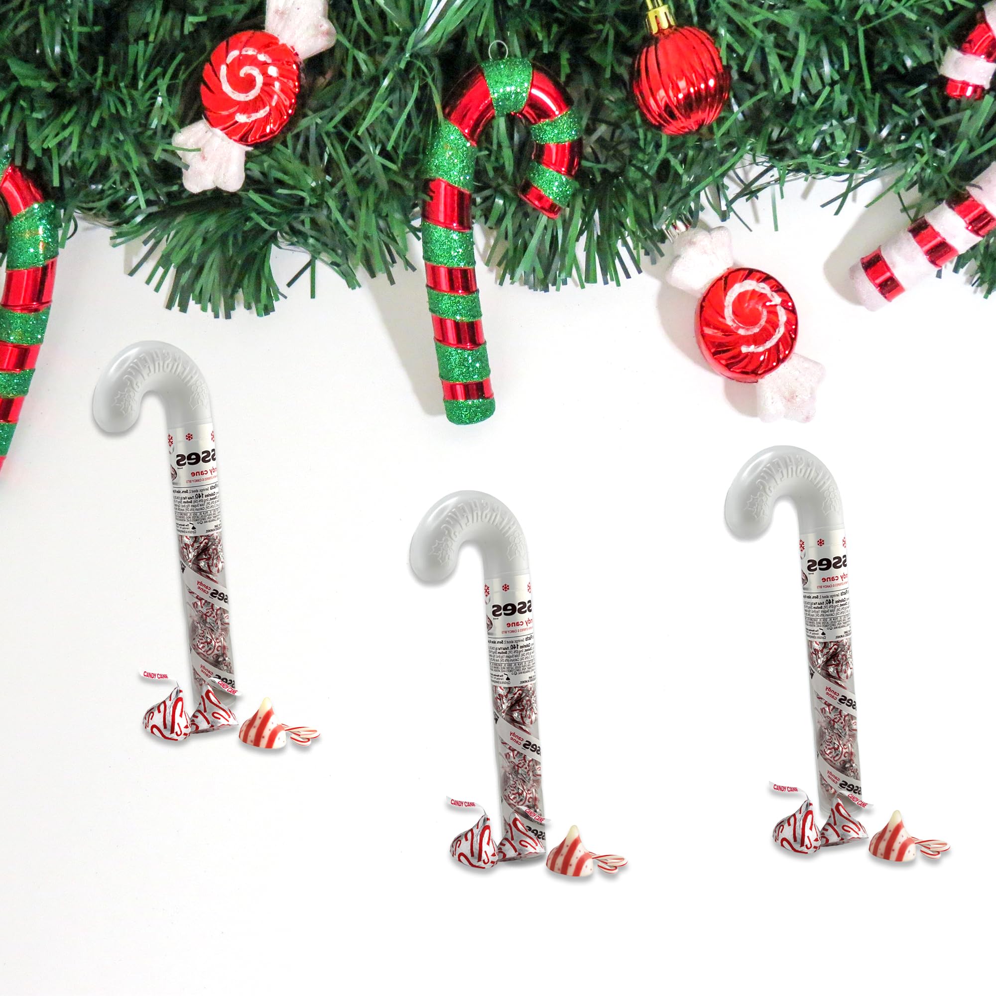 Christmas Candy Cane Flavor Chocolate Drops - 3 Pack Tube | Holiday Stocking Stuffers & Party Favors for Christmas Celebrations