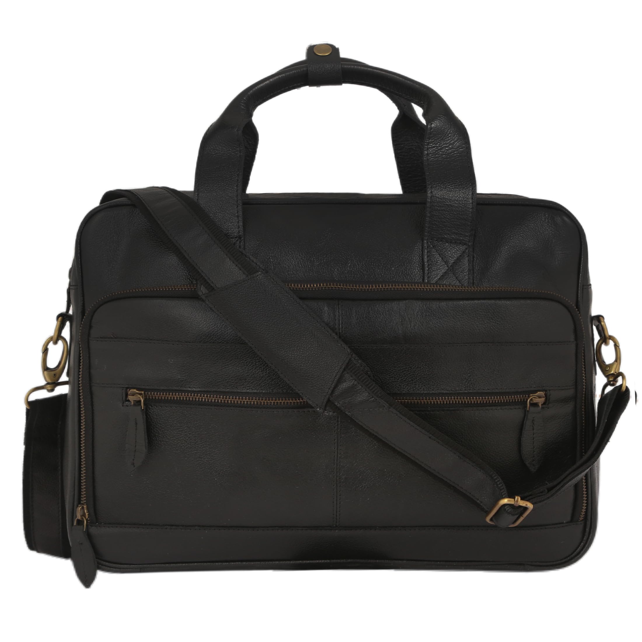 Custom Engraved Leather Briefcase for Men - Personalized Monogram Laptop Bag (18 Inch XL) - Perfect for Business Professionals, Groomsmen Gifts & Christmas Presents - Ideal for Office Commute, Business Travel & Corporate Events