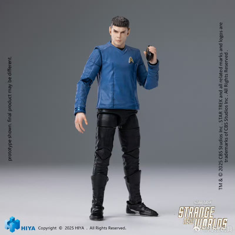 Pre Order 1/18 HIYA 4-Inch Action Figure - Exquisite Mini Series Star Trek Strange New Worlds Spock Collectible Toy for Display & Play | Perfect for Fans, Collectors & Sci-Fi Enthusiasts