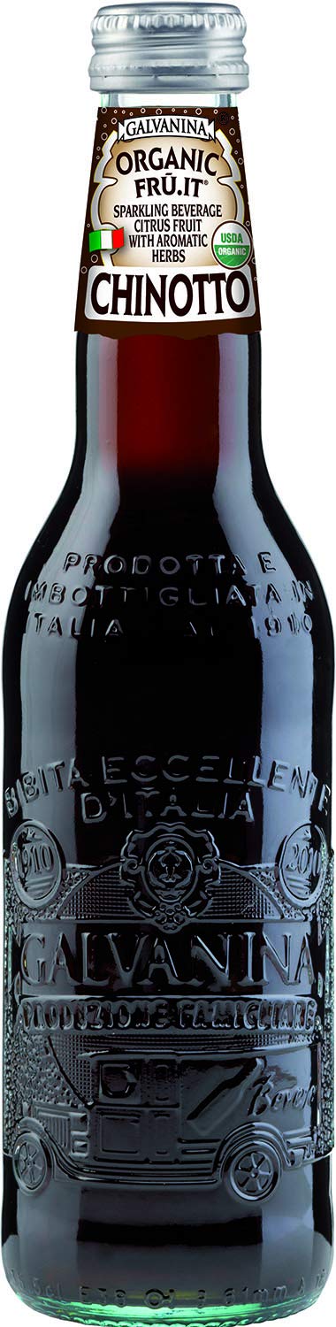Premium Organic Italian Sparkling Soda - Galvanina Chinotto - 12 Glass Bottles (12 fl oz Each) - Perfect for Parties, Gifts & Refreshing Beverage Moments
