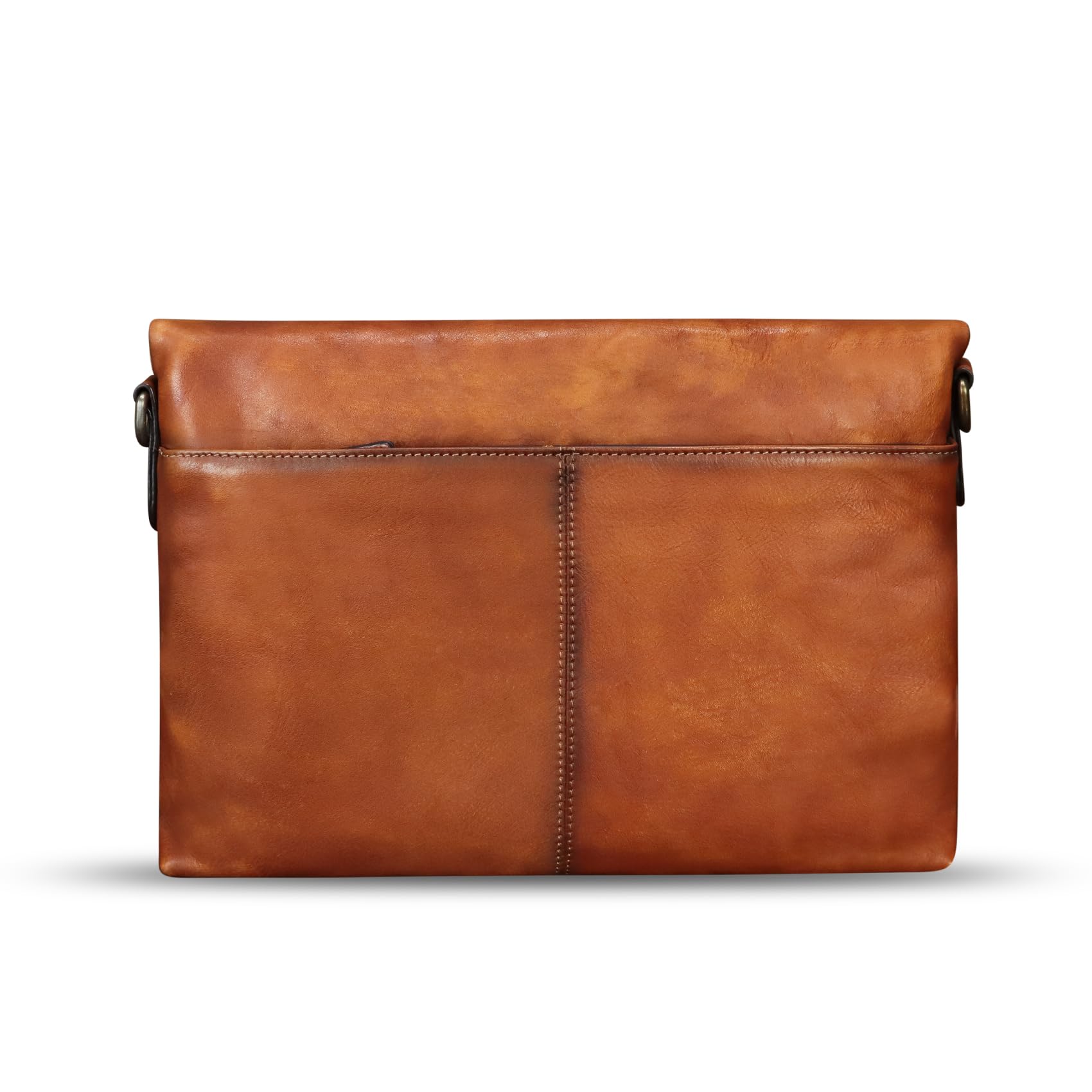 IVTG Genuine Leather Messenger Bag & Crossbody Purse for Men & Women - Stylish Shoulder Satchel with Adjustable Strap - Perfect for Work, Travel & Everyday Use