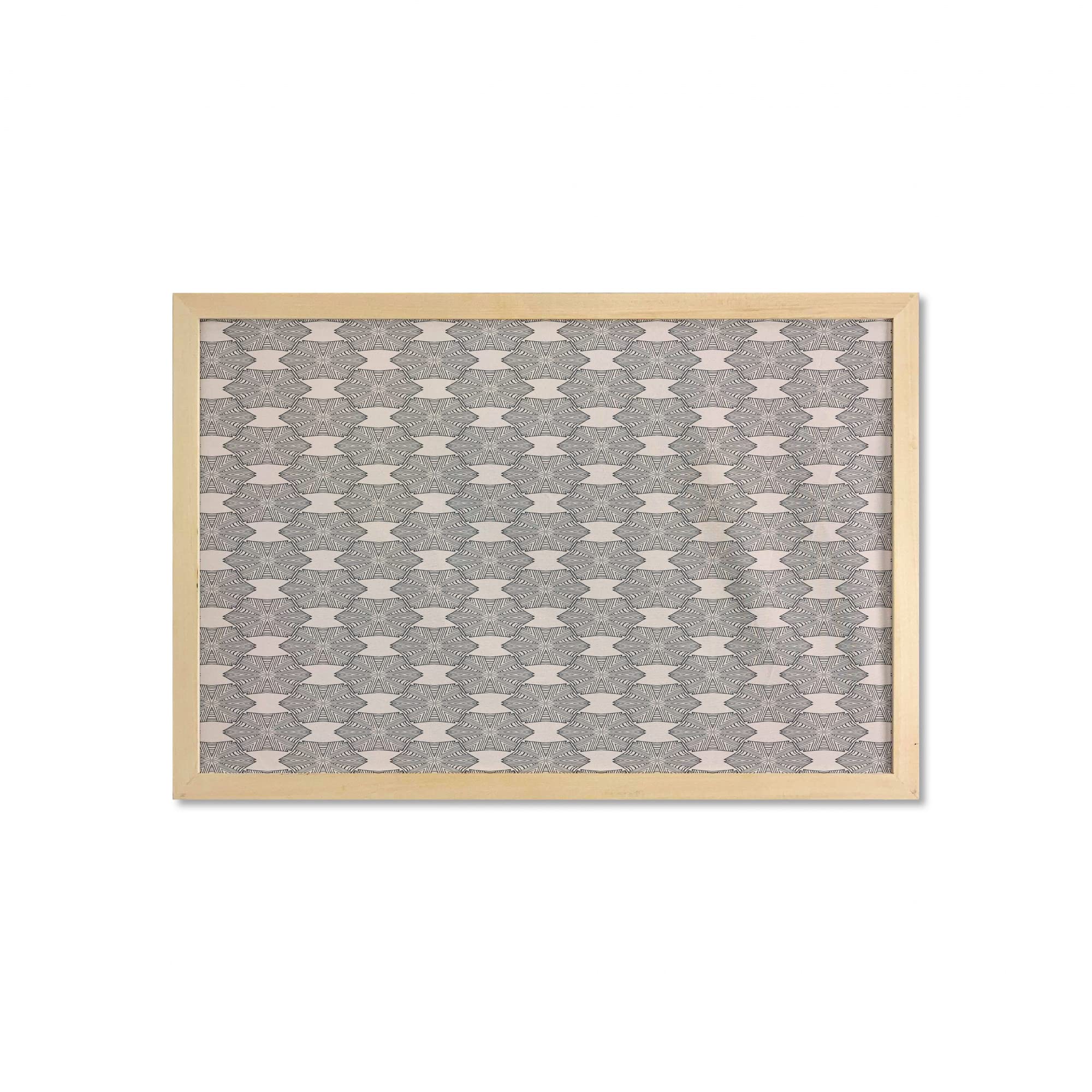 Ambesonne Abstract Wall Art with Frame - Modern Geometric Mandala Design Inspired by Persian Culture, Printed Fabric Poster 35