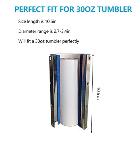 30 oz Silver Tumbler Heat Press Attachment for Sublimation - Perfect for Custom Tumblers, Mugs & Drinkware DIY Projects