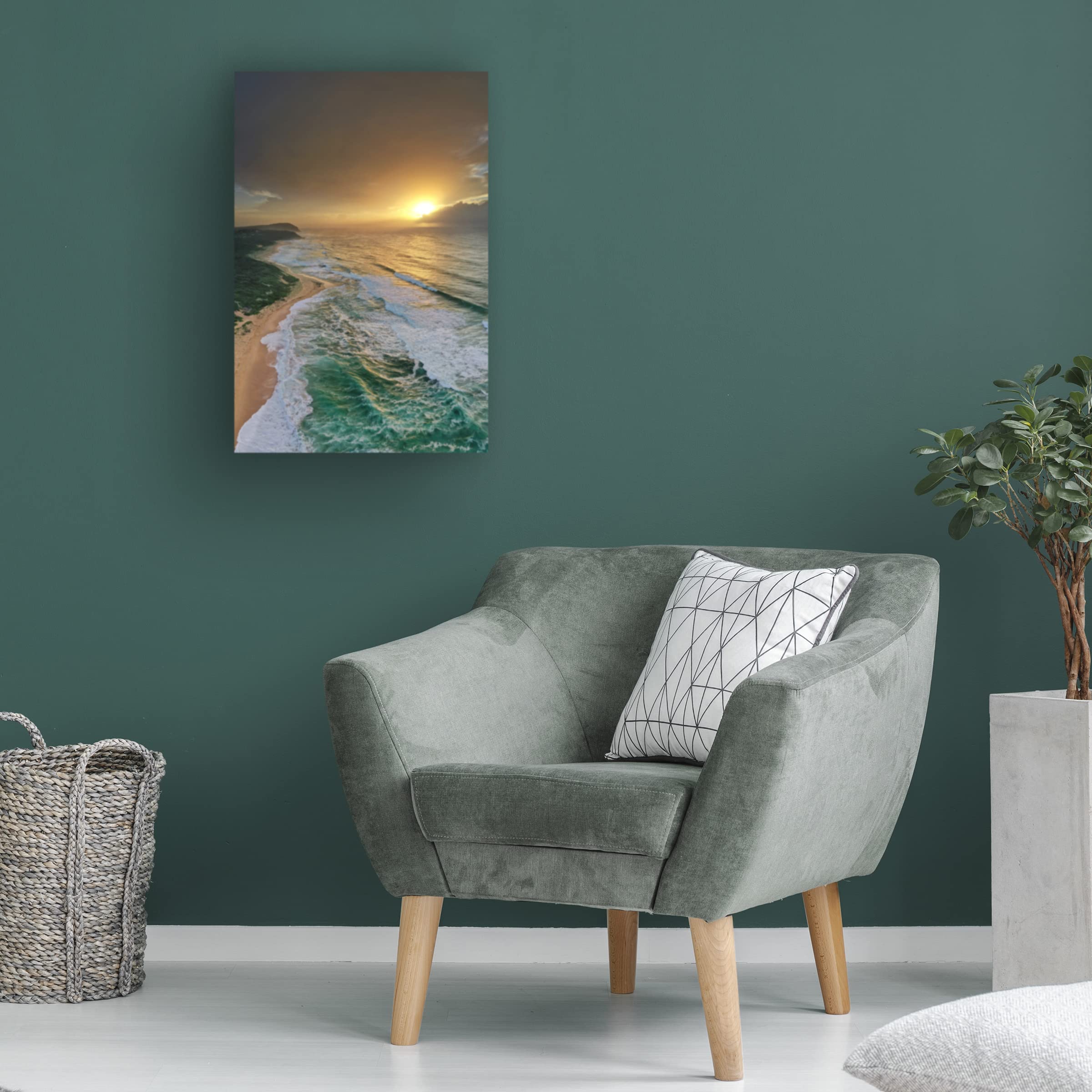 Trademark Fine Art 'Wamberal Beach Sunrise' Canvas Print by Beata Czyzowska Young - Stunning Coastal Wall Decor for Living Room, Bedroom & Office