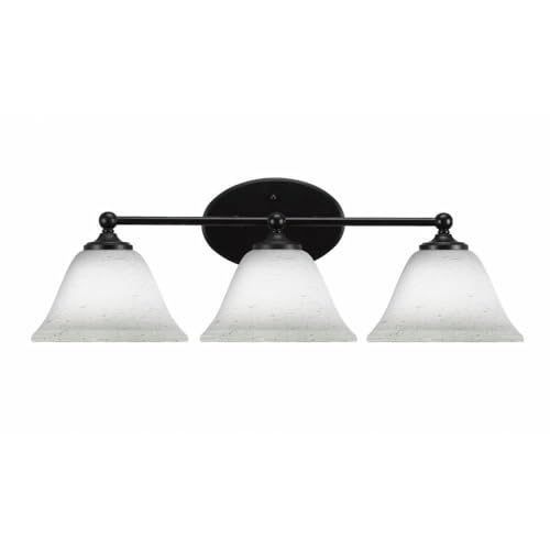 Matte Black Capri 3-Light Bathroom Vanity Light Fixture (5913-MB-311) - Perfect for Modern Bathroom & Dressing Room Lighting