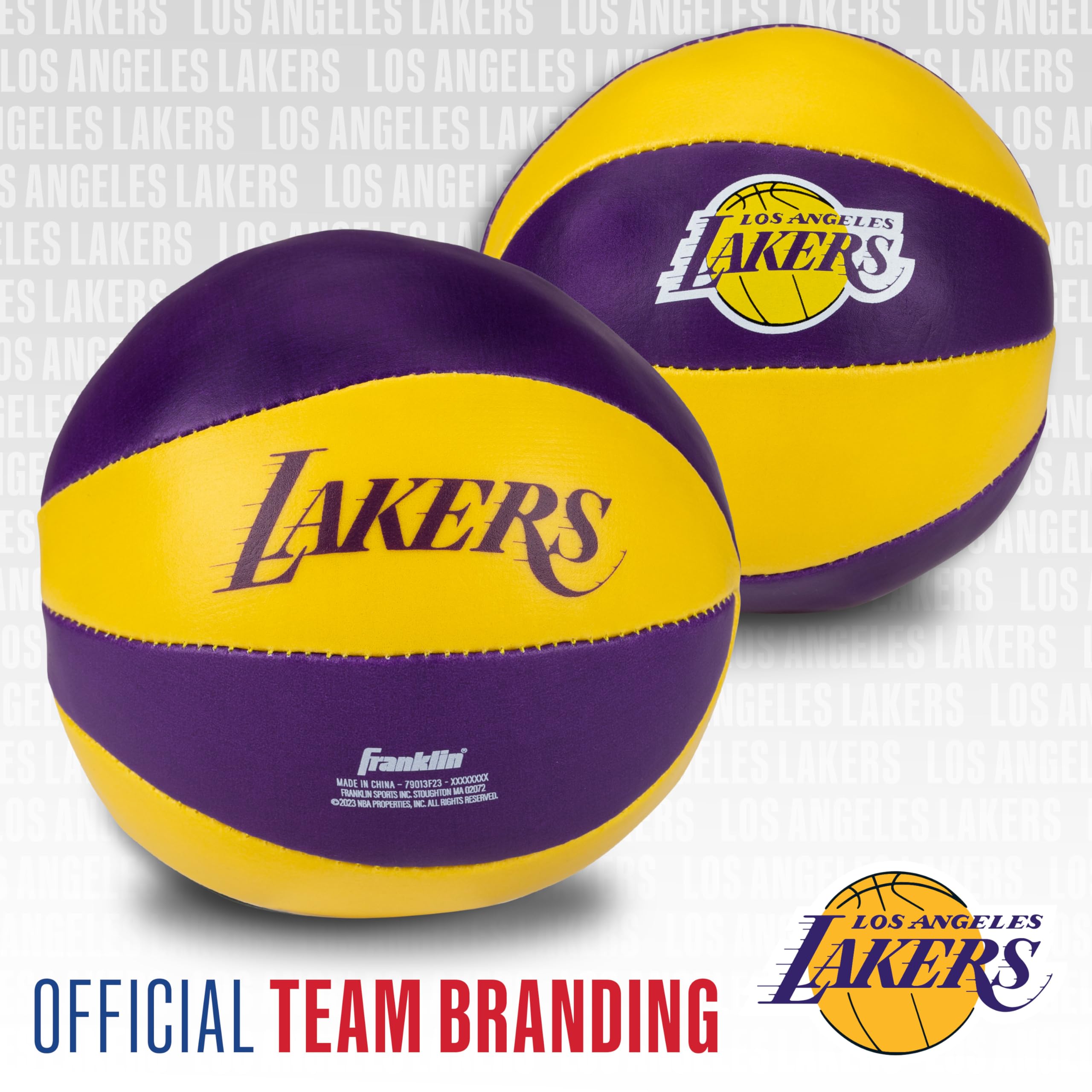 Franklin Sports NBA Mini Basketballs - 2 Pack Soft Kids Toy Balls for Indoor Play & Door Hoops - Perfect for Young NBA Fans