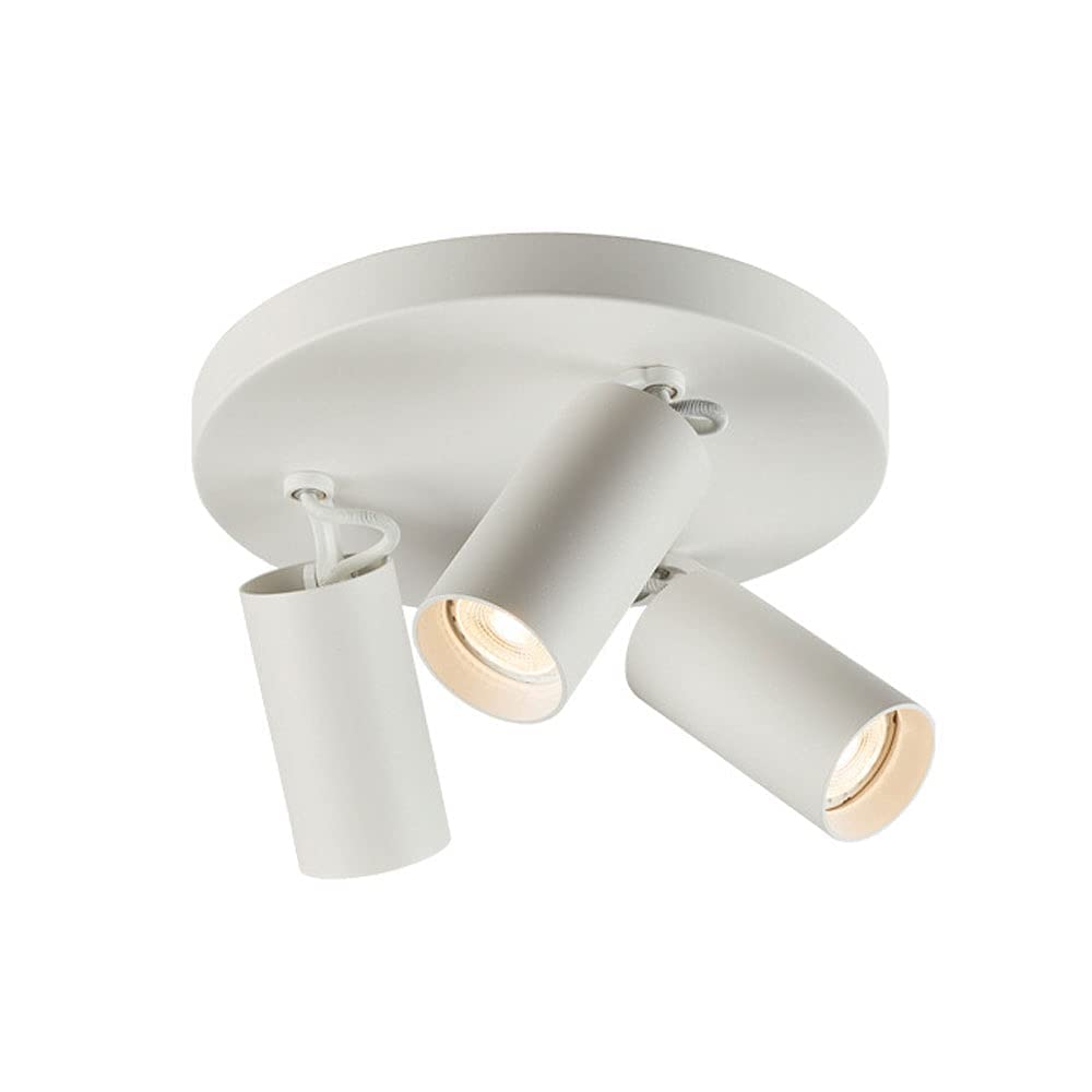 3-Light Adjustable LED Ceiling Spotlight Kit, 21W Directional Track Lighting with Round Base - White 4000K | Perfect for Bedroom, Hallway, Office & Kitchen Island Lighting