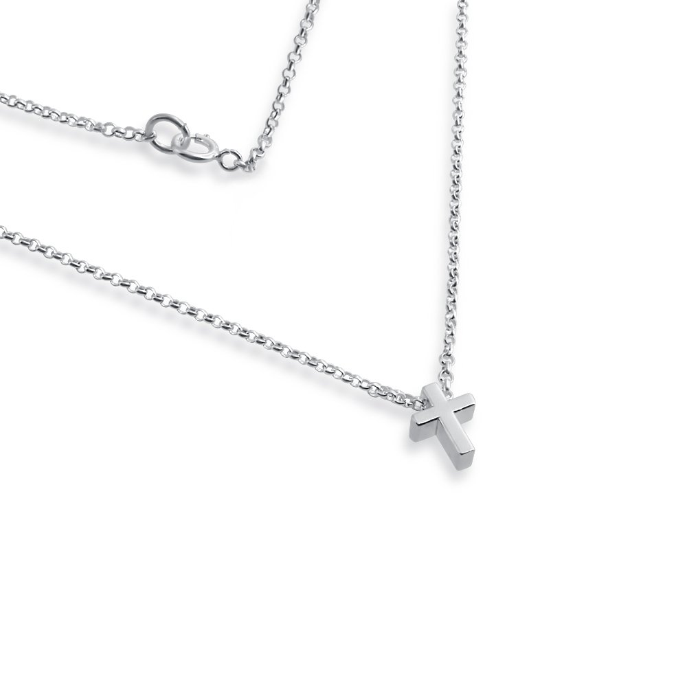 925 Sterling Silver Cross Pendant Necklace - Religious Christian Jewelry Gift for Women & Men - Perfect for Baptism, First Communion, Confirmation & Daily Wear