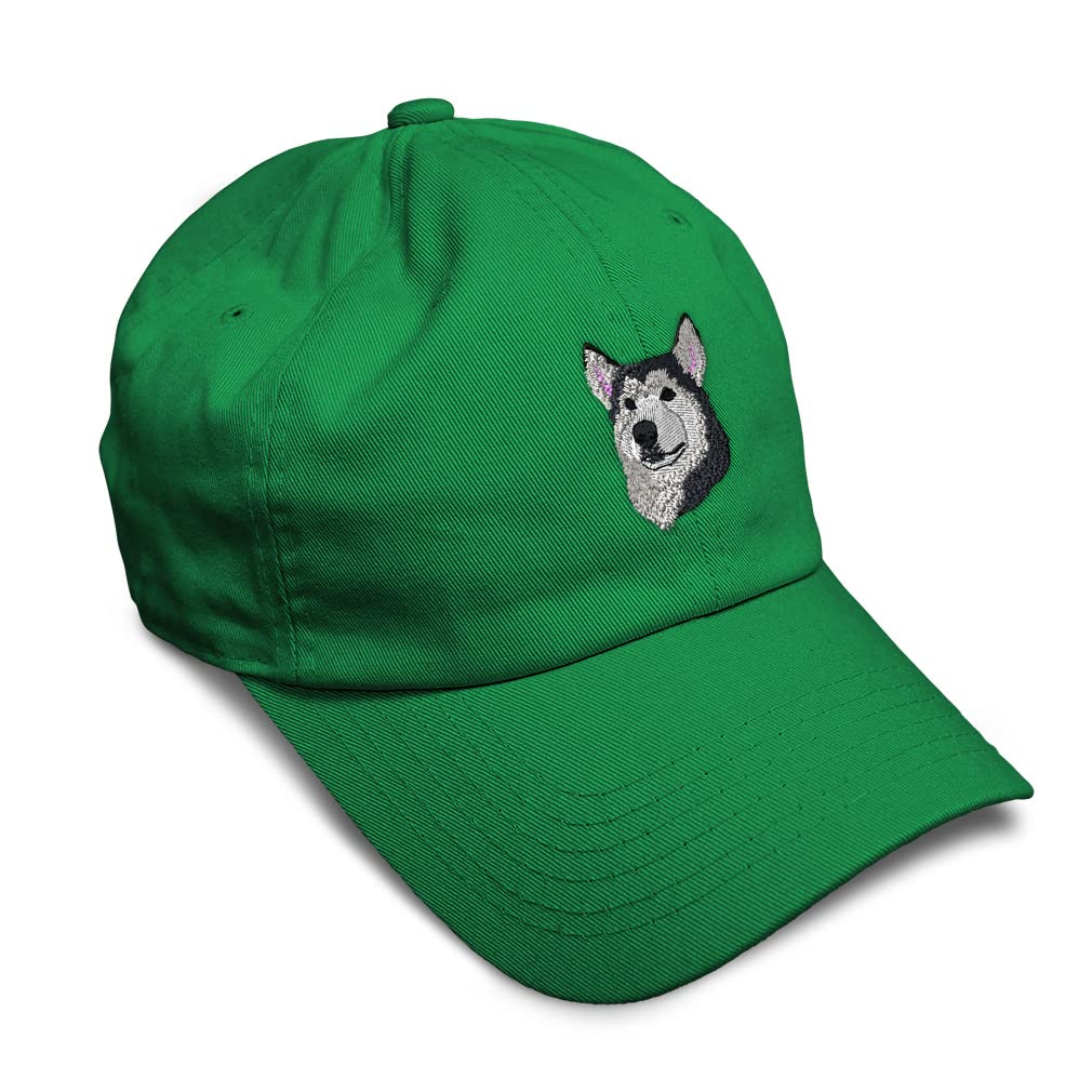 Siberian Husky Embroidered Cotton Baseball Cap - Soft Unisex Dad Hat for Men & Women - Perfect for Dog Lovers, Outdoor Activities & Casual Wear
