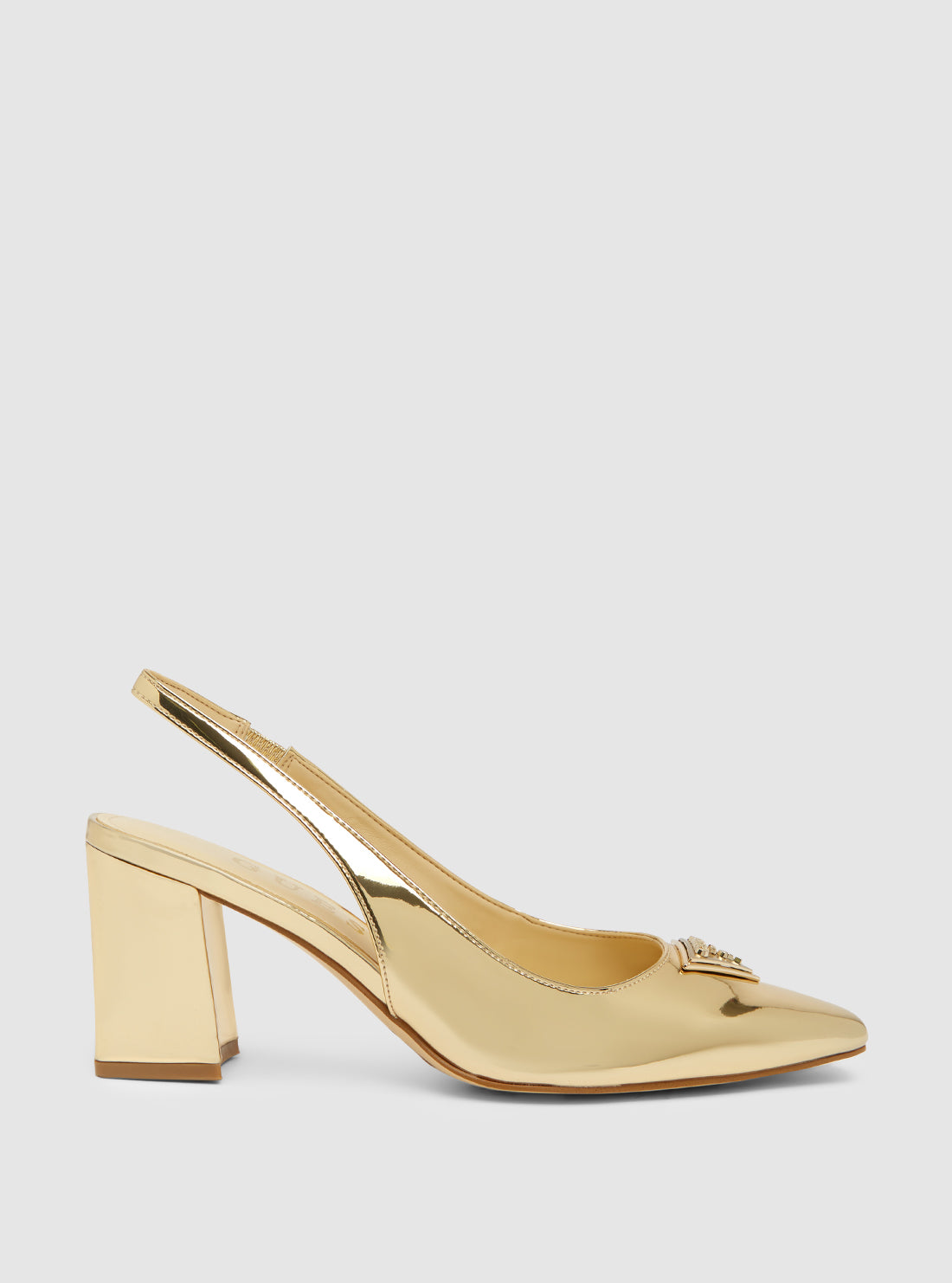 Gold Valinda Block Heel Sandals for Women - Comfortable Mid Heel Dress Shoes for Wedding, Party & Office Wear