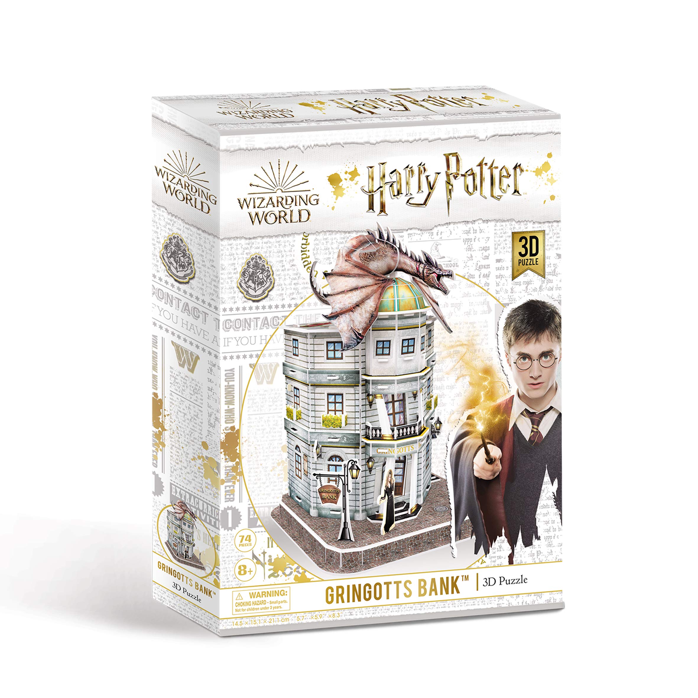 Harry Potter Gringotts Bank 3D Puzzle - 500-Piece Collectible Wizarding World Building Set for Adults & Teens | Perfect for Home Decor, Gift Giving & Harry Potter Fans