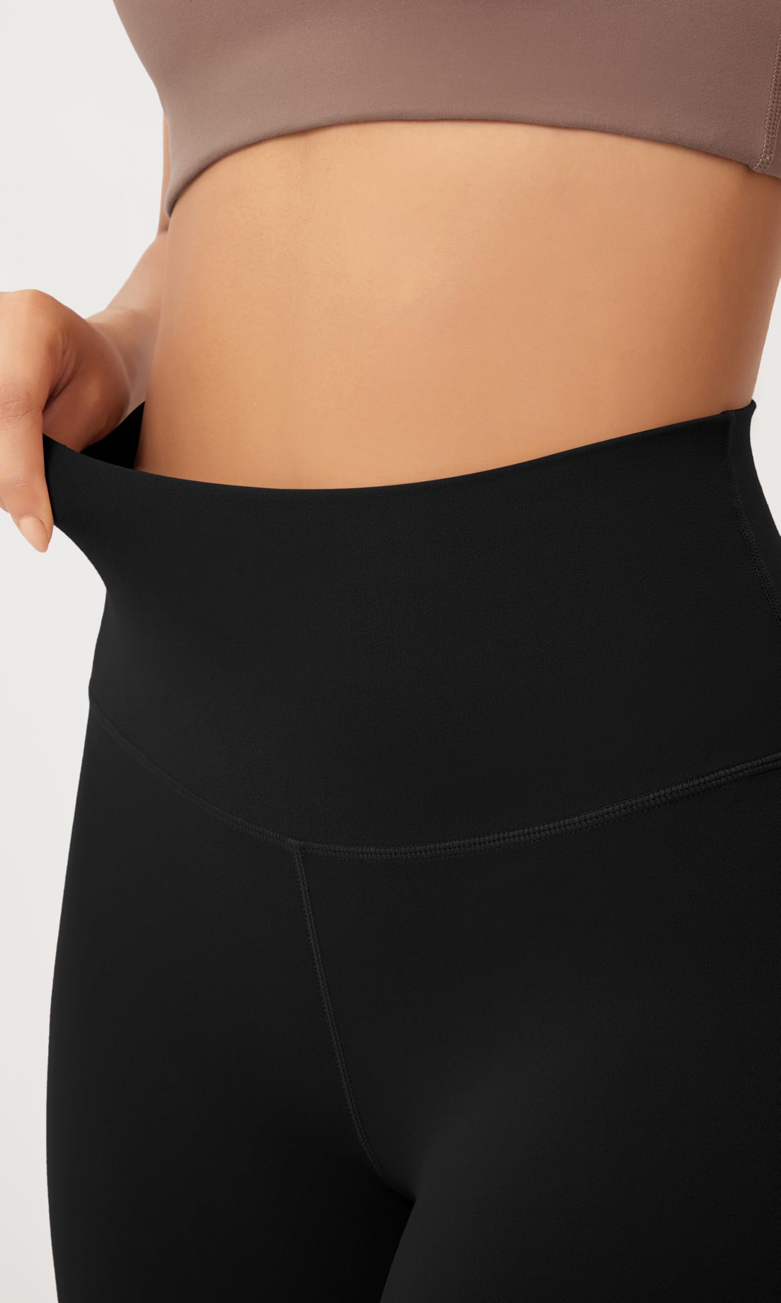 ODODOS ODLEX 2-Pack High Waist Knee Length Workout Capris for Women - Tummy Control Athletic Running Yoga Leggings (14