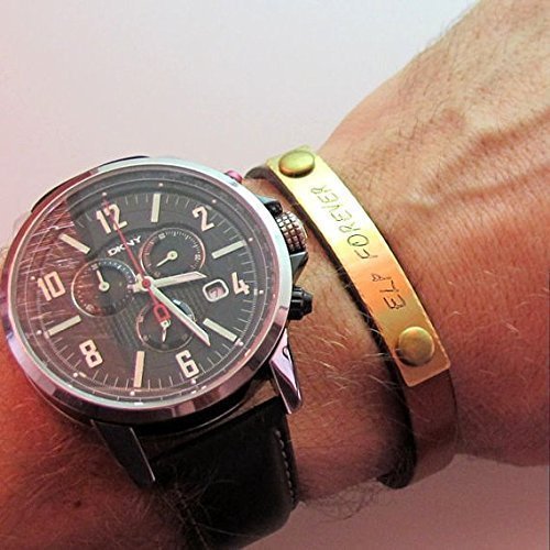 Personalized Leather Men's Bracelet - Engraved Custom Cuff for Him - Unique Groomsmen & Boyfriend Gift - Stylish Mens Accessory for Weddings, Anniversaries & Special Occasions