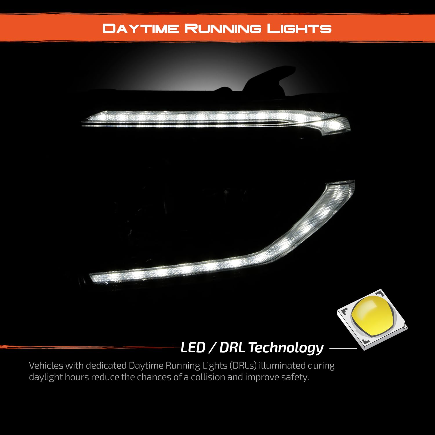 AKKON Full LED Headlight Assemblies for 2014-2021 Toyota Tundra with Factory LED DRL - Upgrade Replacement Headlights for Improved Night Visibility & Style - Perfect for Off-Roading, Night Driving & Custom Truck Modifications