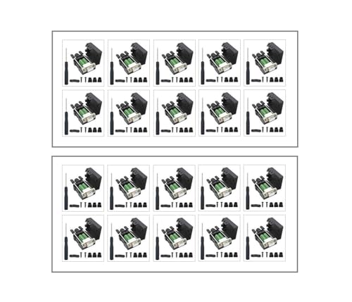 20PCS Female DB9 Solderless Breakout Connector - RS232 D-SUB 9 Pin Serial Port Terminal Adapter for Industrial Automation & Computer Networking