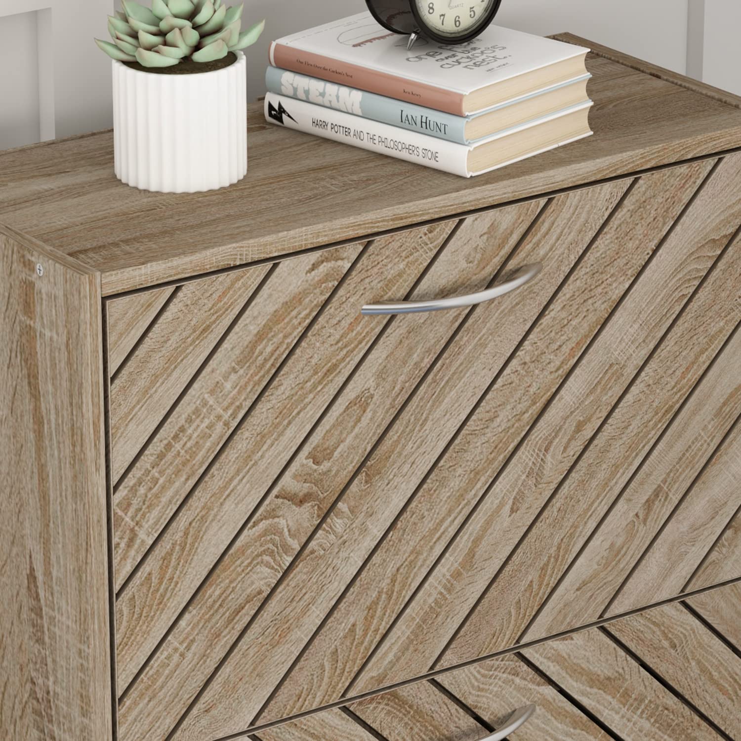 Homsee Modern 3-Tier Shoe Storage Cabinet with Flip Drawers & Twill Louver Doors - Wooden Shoe Rack Organizer for Entryway, Hallway, Bedroom - Space Saving Furniture for Small Apartments (22.4”L x 9.4”W x 42.3”H, Brown) - Perfect for Organizing Shoes, Boots & Accessories in Compact Spaces