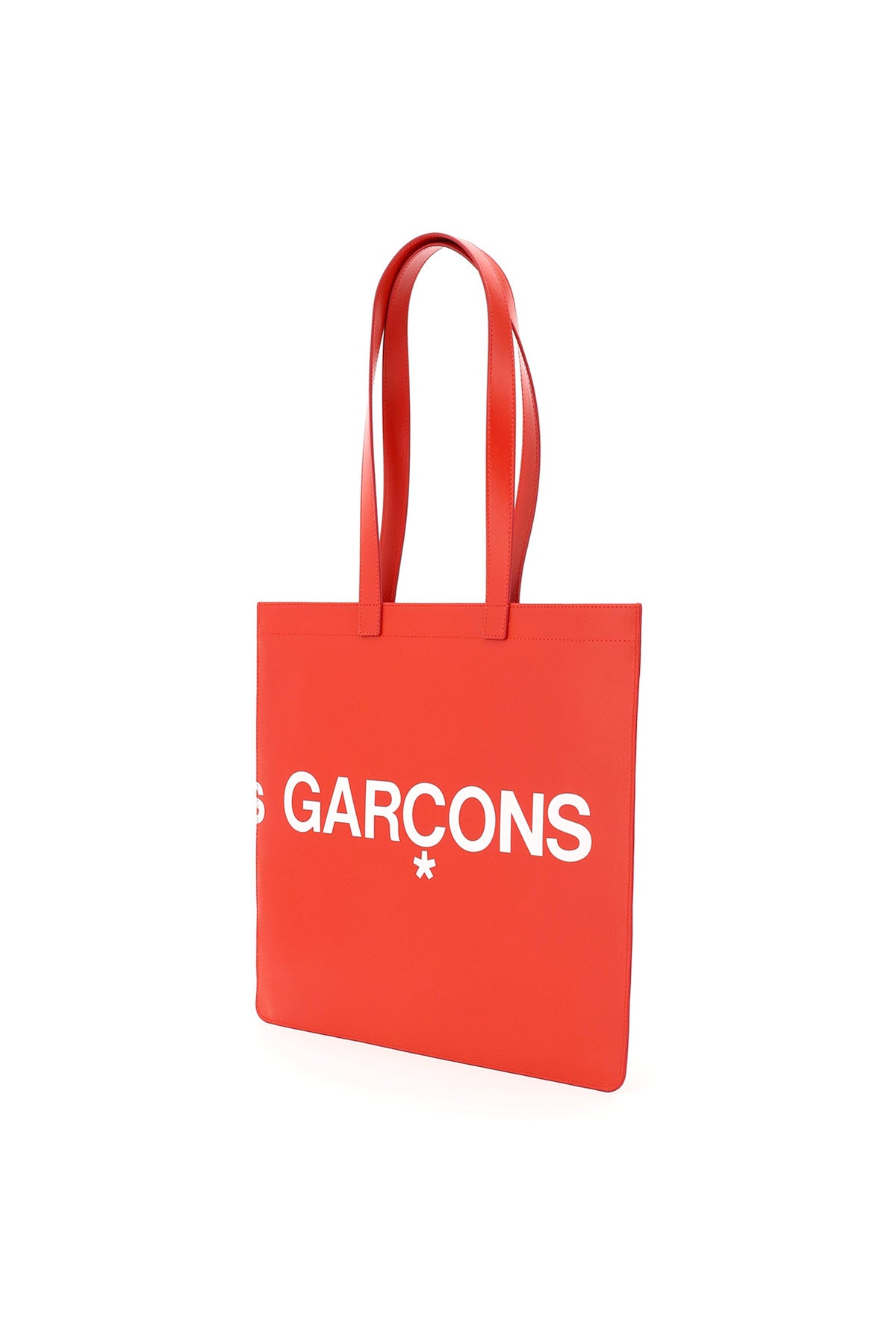 Comme des Garcons Leather Wallet Tote Bag with Logo - Stylish Designer Handbag for Women, Perfect for Work, Travel, and Everyday Use
