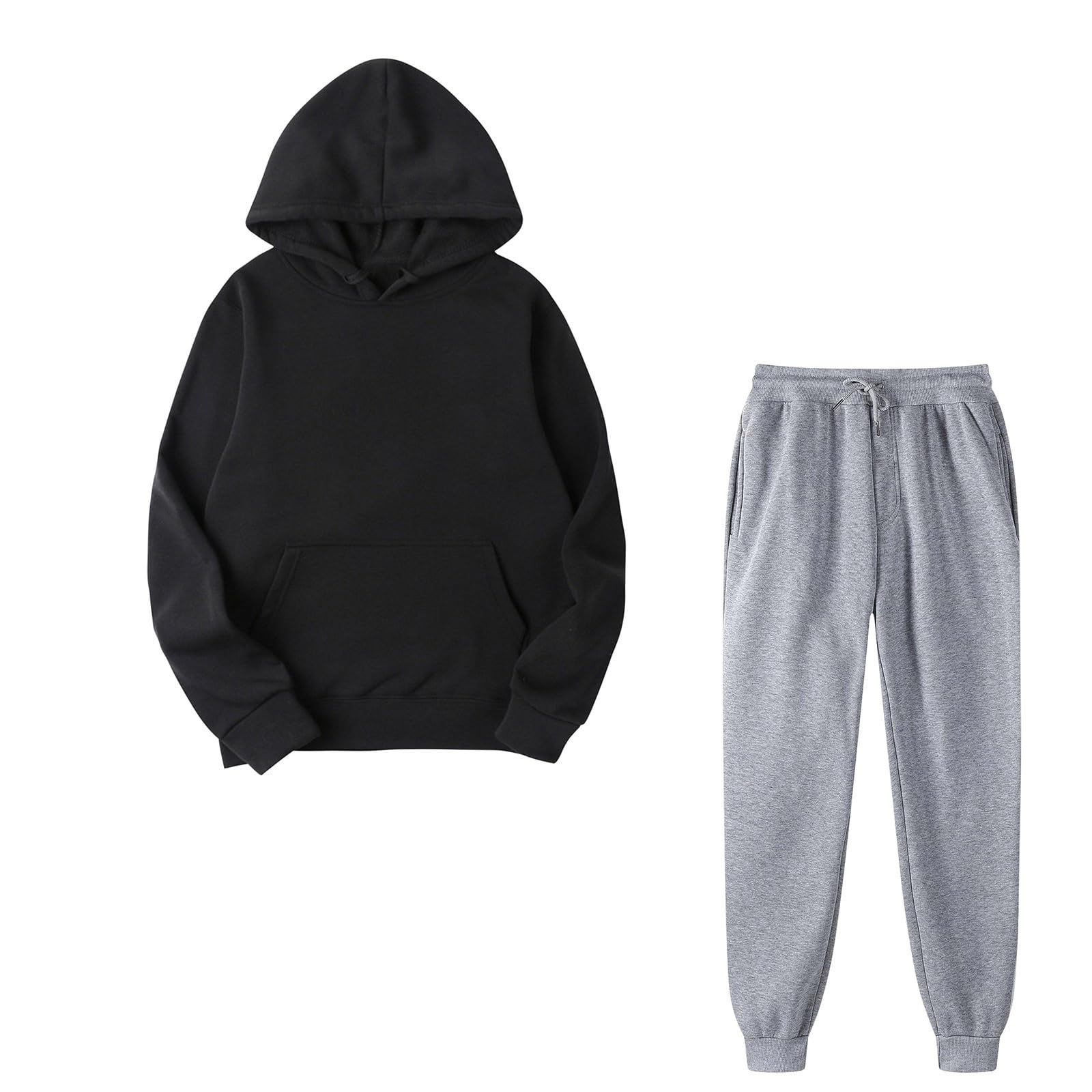 Unisex Casual Hoodie & Sweatpants Set for Fall 2023 - Cozy Loungewear