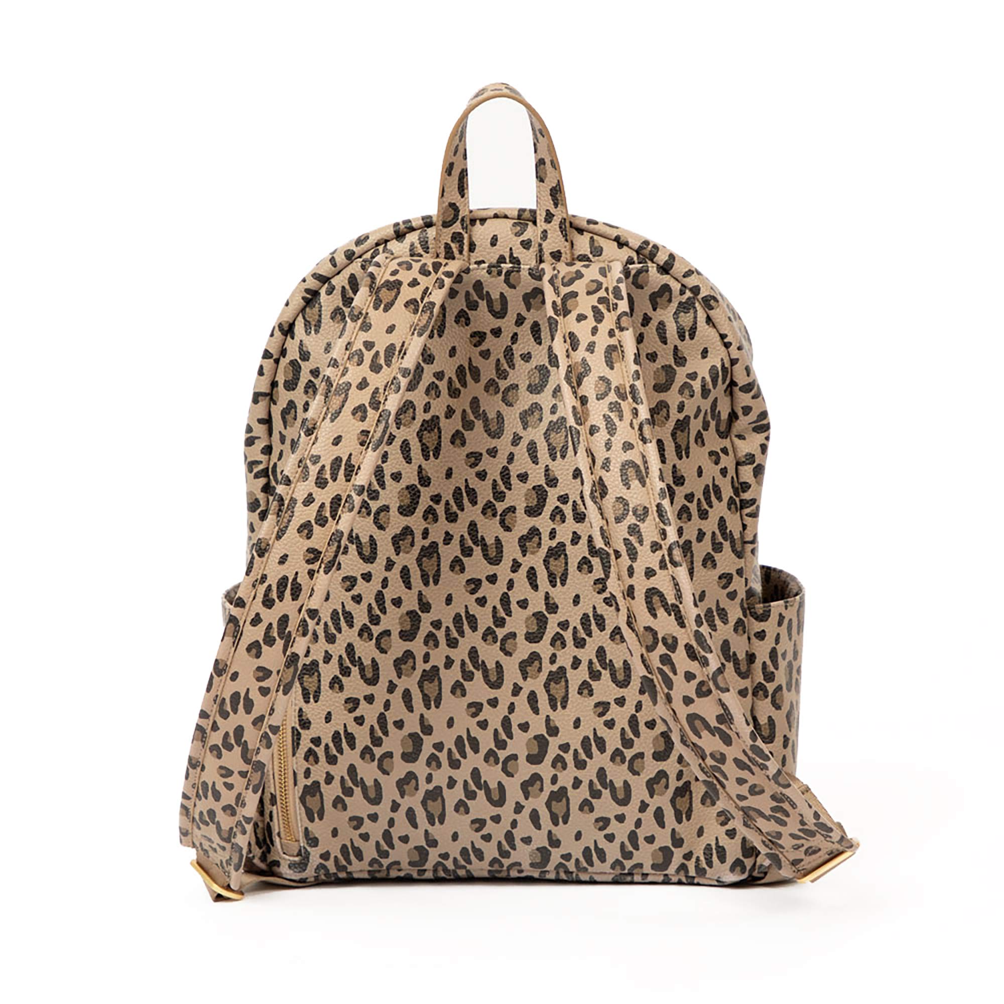 Vegan Leather Diaper Backpack for Women - Waterproof Baby Bag with Changing Pad & 10 Pockets | Perfect for Moms, Travel, Daycare & Everyday Use (Leopard Print)