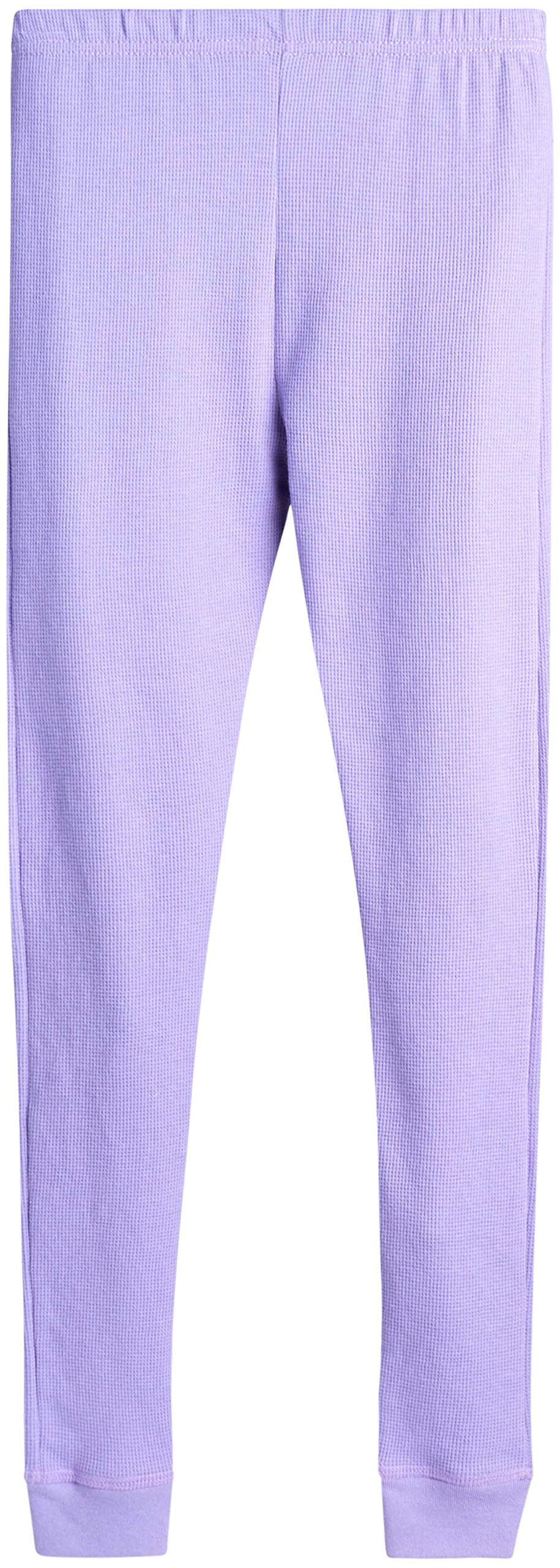 Rene Rofe Girls' Thermal Underwear Set - 4 Piece Waffle Knit Top & Long Johns (2T-16) | Winter Warm Base Layer for Kids | Perfect for Cold Weather, Snow Play & Outdoor Activities
