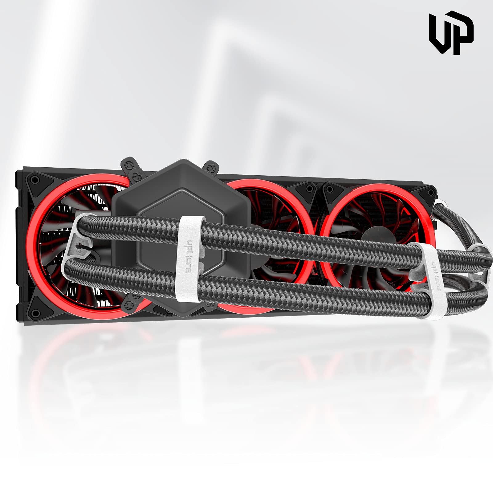 upHere 8-Piece CPU Liquid Cooler Tube Comb Set - 4x 11mm & 4x 13mm Tube Organizers - White (CM408) | Perfect for Custom PC Water Cooling Builds and Cable Management