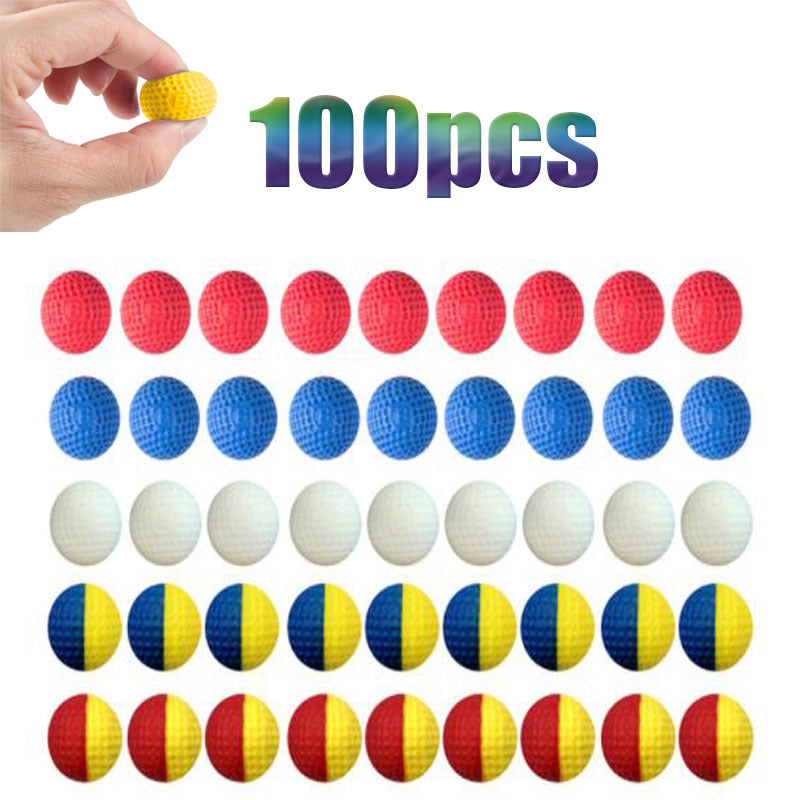 100pcs Eva Foam Round Ball Bullet Accessories for Nerf Blaster Guns - Zeus Apollo Series - Perfect for Nerf Battles, Target Practice & Outdoor Games