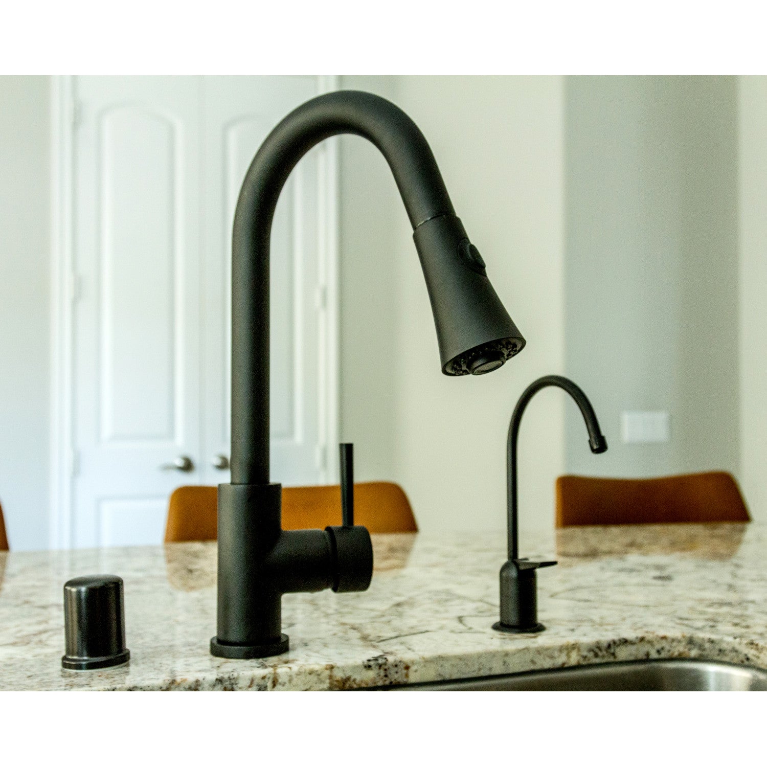 Americana K6190 Single Handle 1 Hole Deck Mount Water Filtration Faucet in Matte Black - Perfect for Kitchen Sink Water Filter Systems & Clean Drinking Water