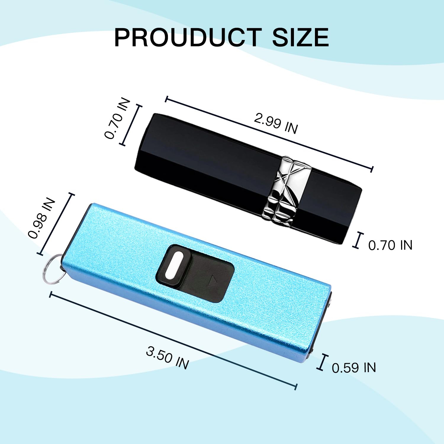 REAX Stun Gun Keychain for Women - USB Rechargeable Self Defense Stun Gun with LED Flashlight & High Voltage Protection | Perfect for Night Jogging, Parking Lot Safety & Personal Protection