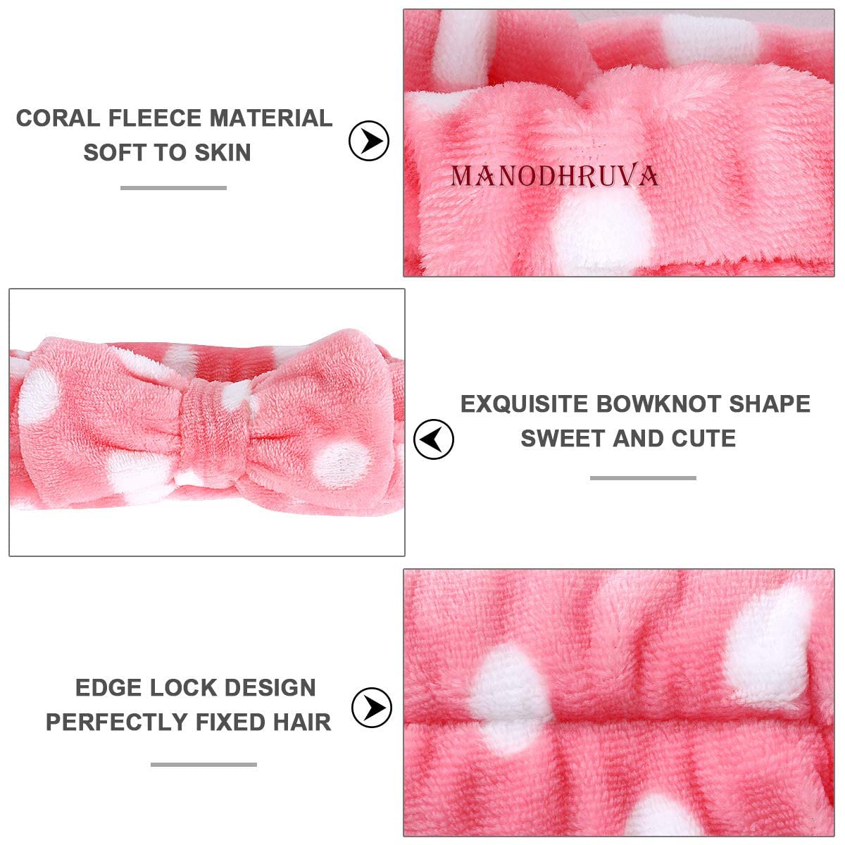MANODHRUVA 2-Pack Soft Spa Headbands for Women - Adjustable Hair Wrap for Face Wash, Skincare, Makeup & Beauty Routine (Multicolor) - Perfect for Home Spa, Salon & Self-Care Days