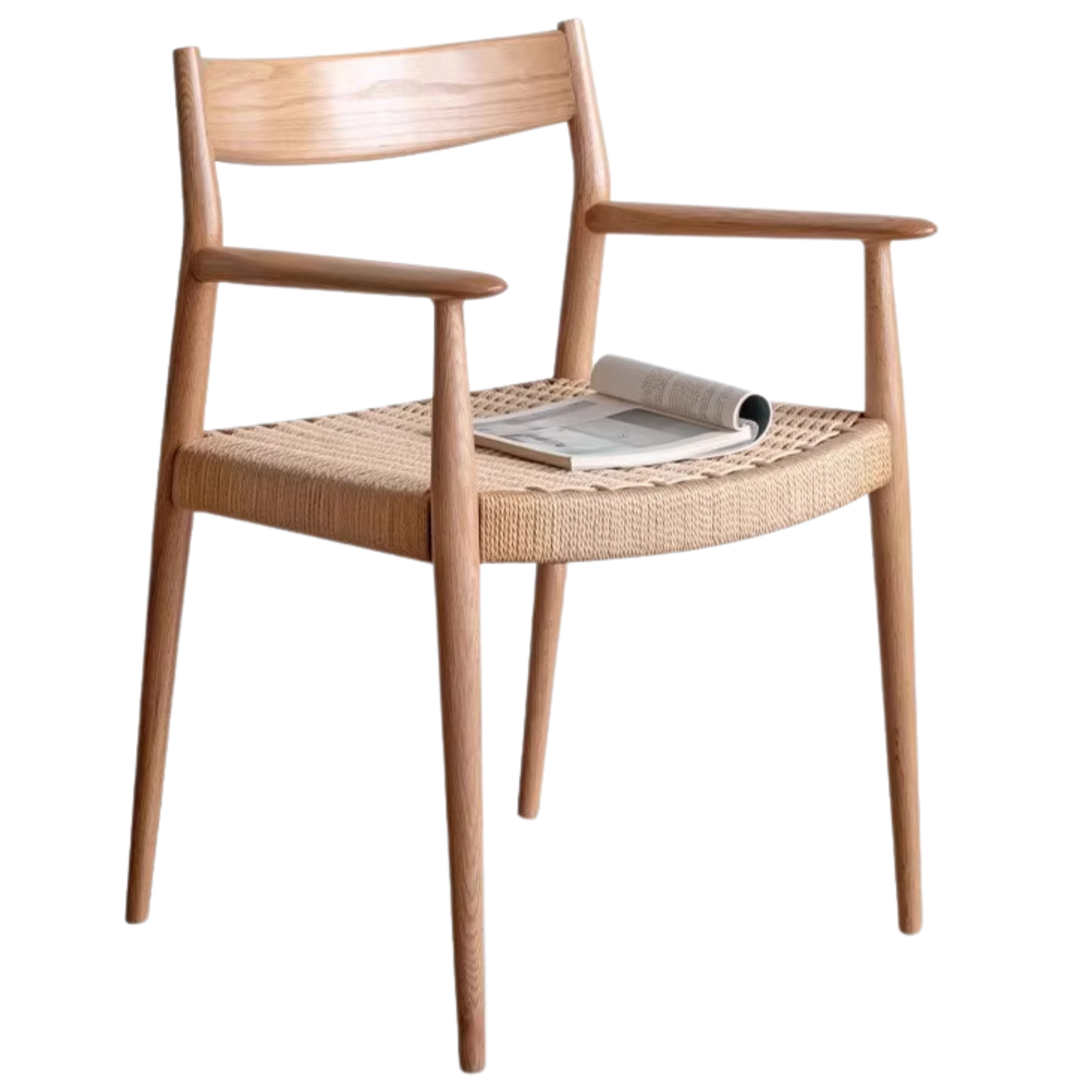 2pcs -22.8x20.4x31.4 inch / 58x52x80 cm / Natural Wood Color / armchair