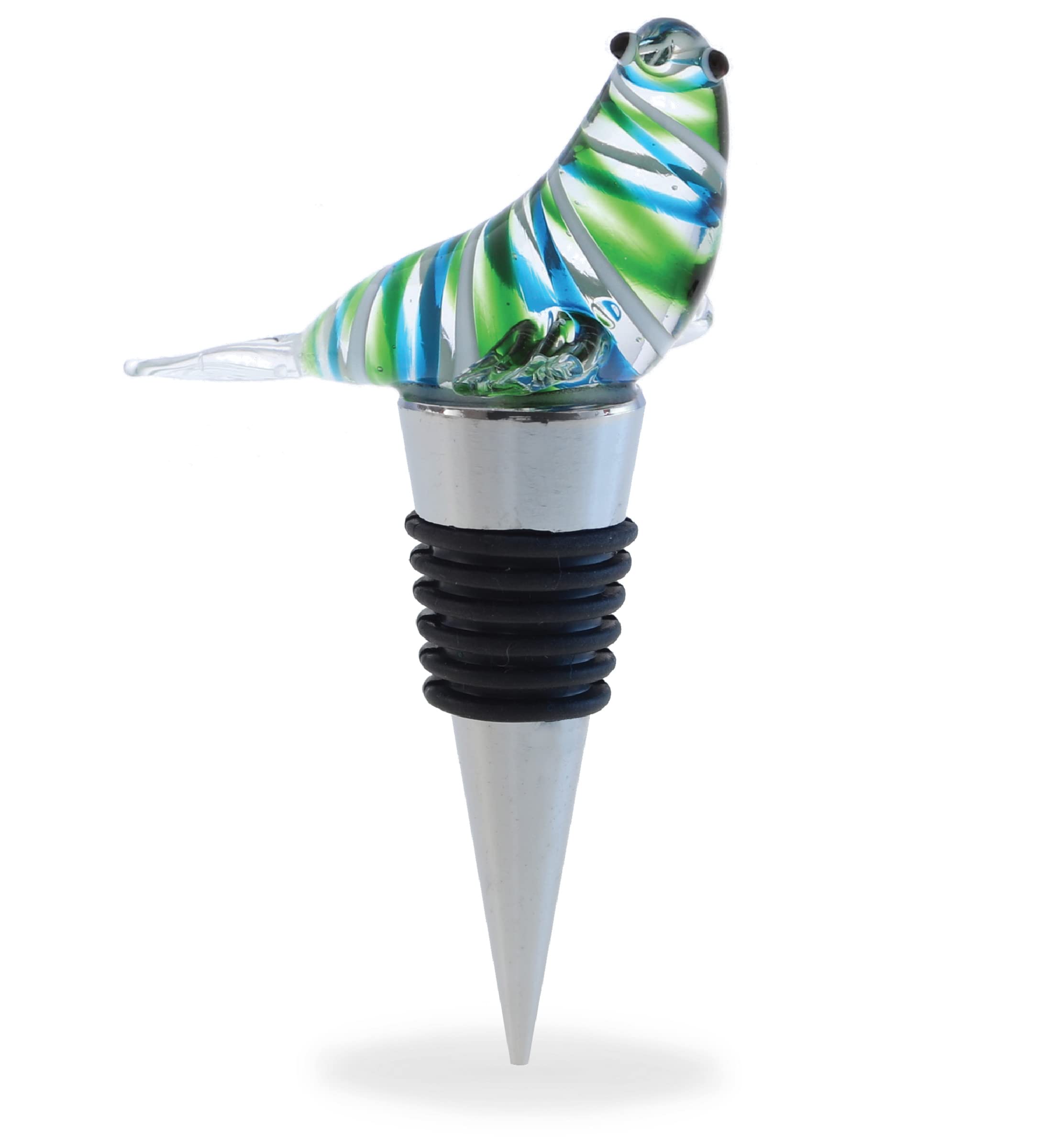 Cheers Seal Glass Wine Stopper - Elegant Vacuum Seal Reusable Ocean Animal Bottle Stopper for Wine, Airtight Leak-Proof Cork Plug - Perfect for Home Bar Decor, Unique Gift Idea & Party Accessories