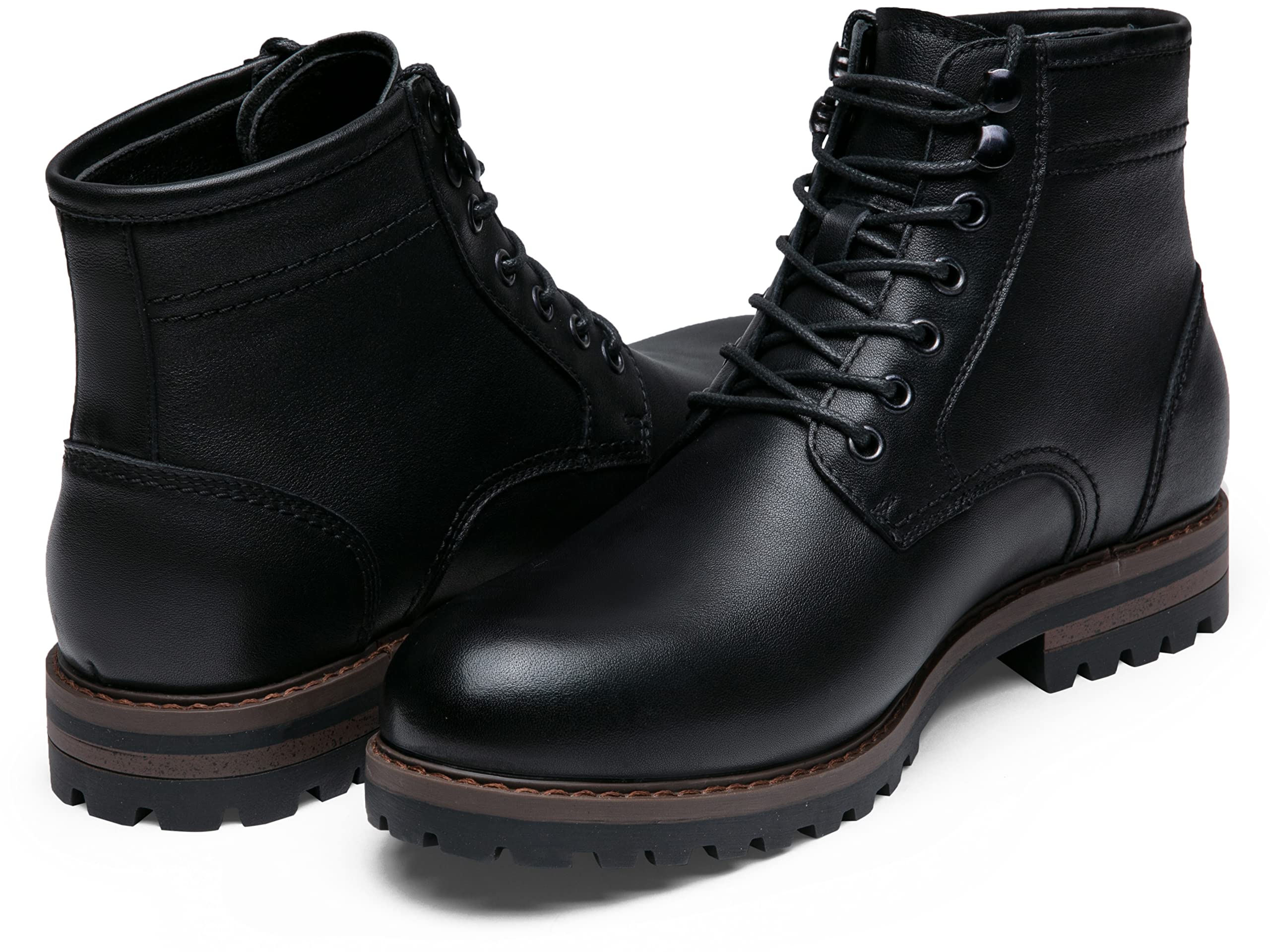 Premium Jousen Men's Chukka Boots - Genuine Leather Black Ankle Boots for Casual & Business Wear | Comfortable & Stylish Footwear for Office, Travel & Outdoor Activities