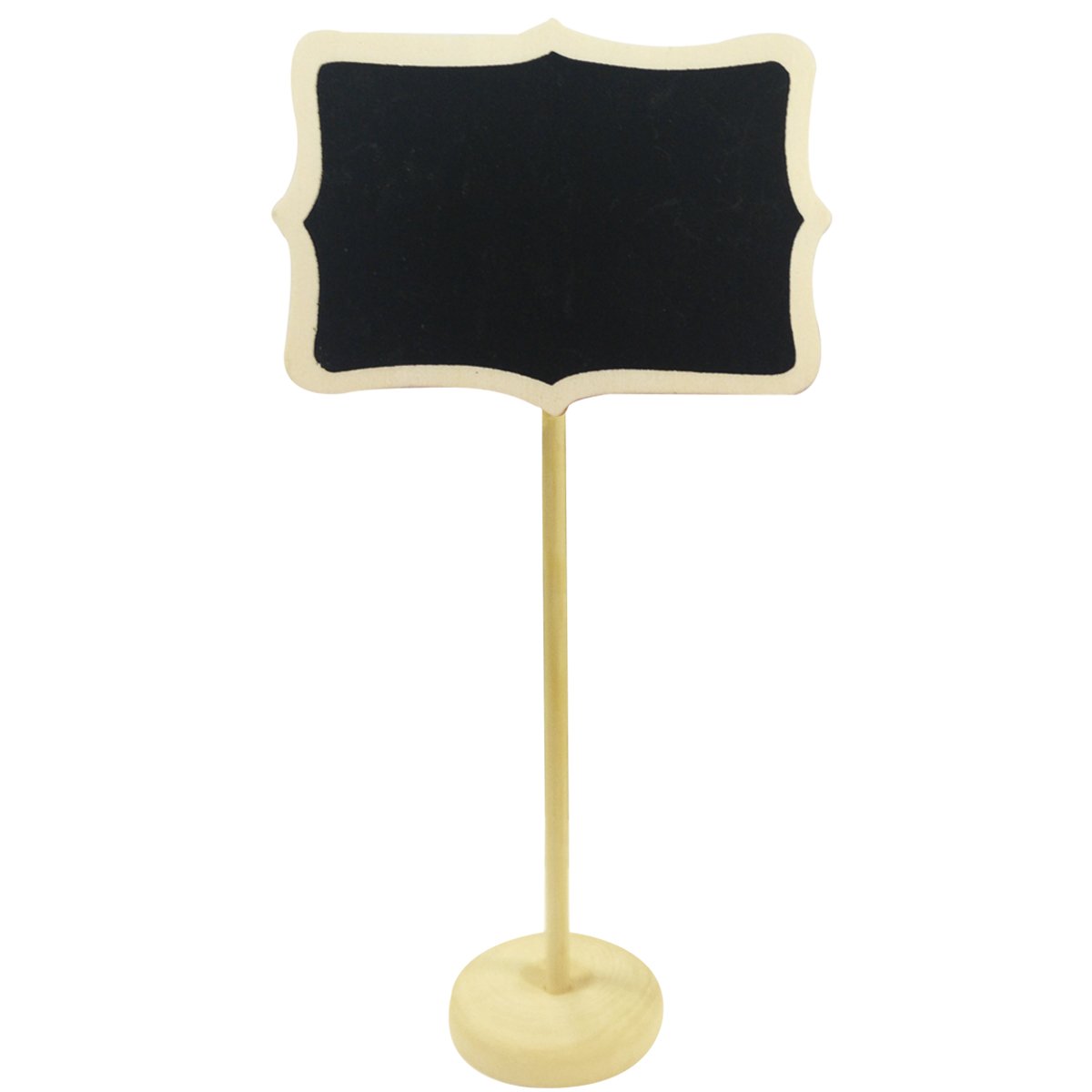 Wrapables Mini Chalkboard Tags with Stand - 6 Pack Rectangle Wooden Place Cards for Wedding, Party, Garden & Gift Labeling - Perfect for Table Markers, Plant Tags, Party Favors & Gift Tags