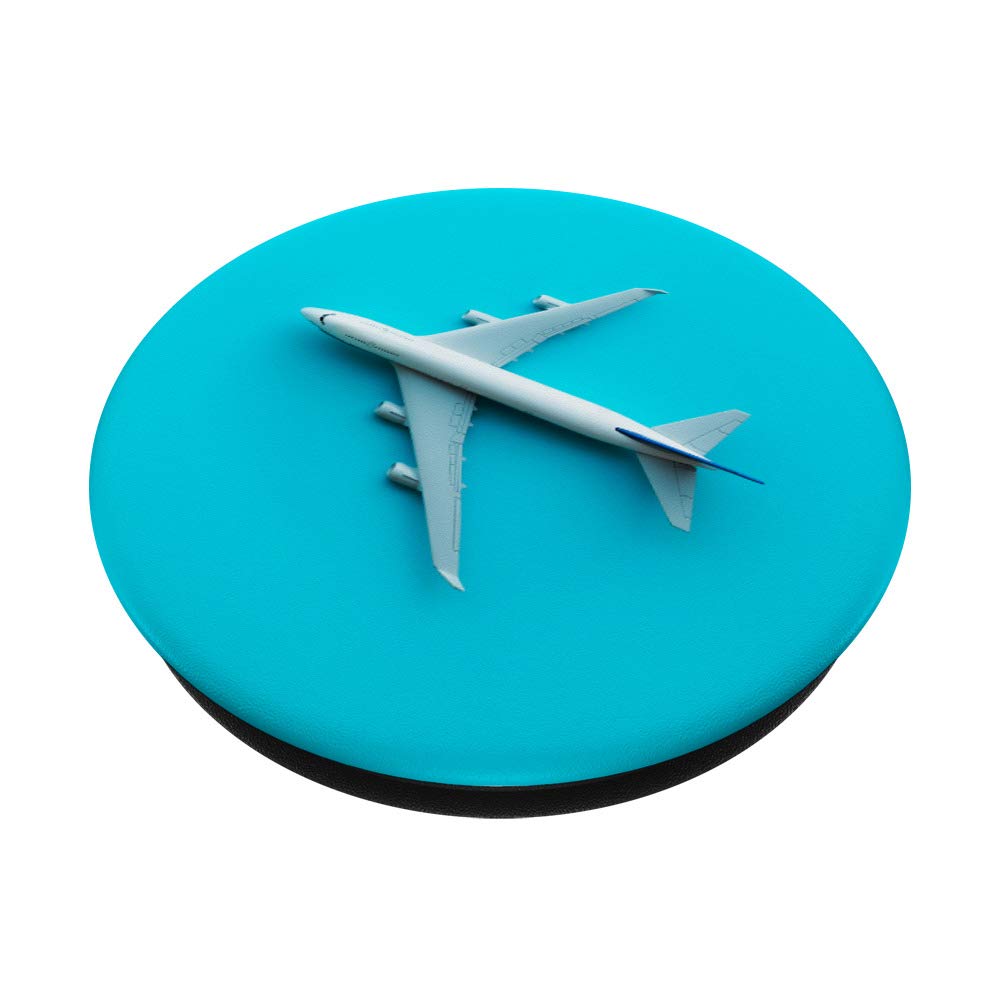 Blue Airplane Phone Grip - Swappable PopSockets PopGrip for Smartphones | Perfect for Travel, Commuting & Everyday Use