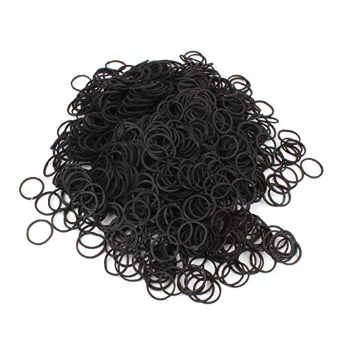 KUFUNG Elastic Hair Bands - Non-Slip Rubber Hair Ties for Girls & Kids - Soft Stretch Hair Accessories for Braids & Ponytails (Black) - Perfect for School, Sports & Daily Styling