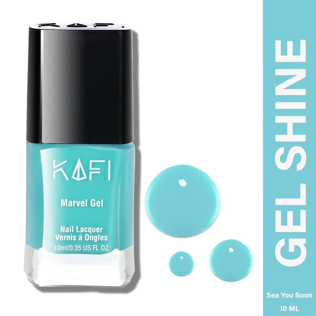 KAFI Cosmetics Nail Polish Set - 4 Trendy Cool Colors, 10ml Each (40ml Total) - Perfect for Manicures, Pedicures & Nail Art Designs