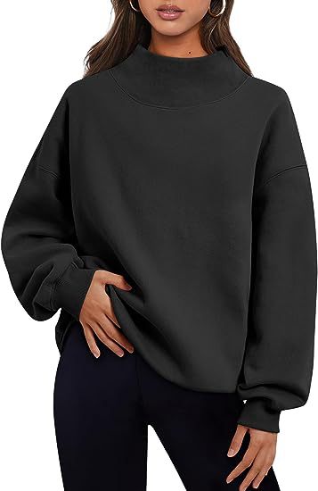 Women's Solid Color Pullover Hoodie - Loose Fit Round Neck Sweatshirt for Casual Wear & Layering | Thick Warm Fleece for Fall & Winter Outfits