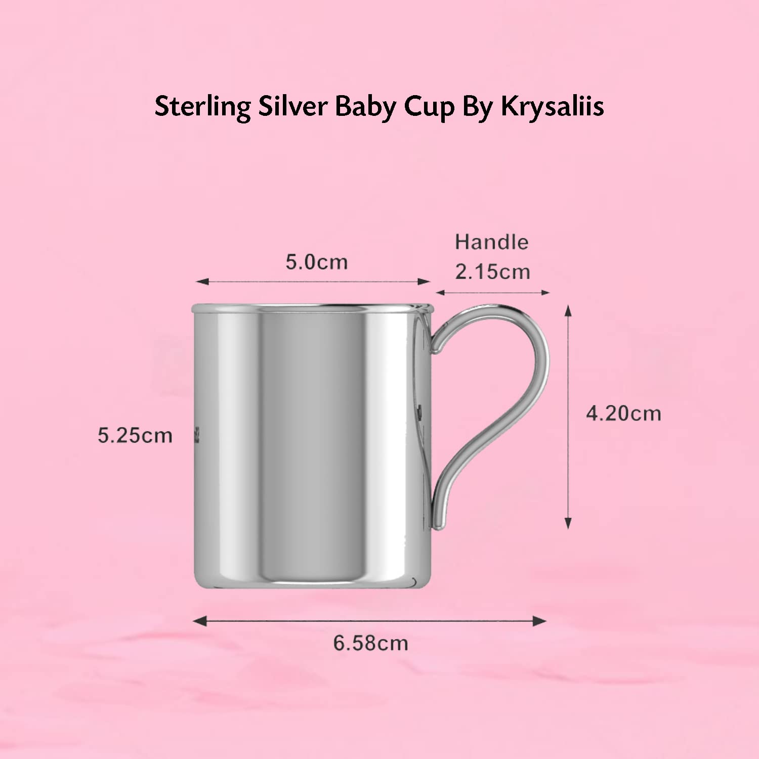Personalized Baby Keepsake Cup - Engravable 925 Sterling Silver Mini Cup with Gift Box - Elegant Baby Shower, Christening & First Birthday Gift for Newborns & Infants