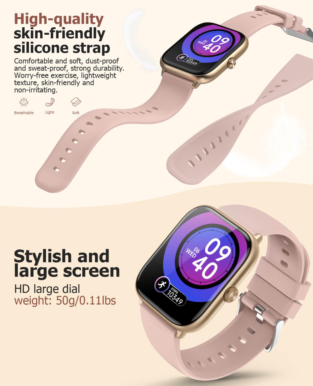 Smart Watches for Women with Bluetooth Calling, 2.06
