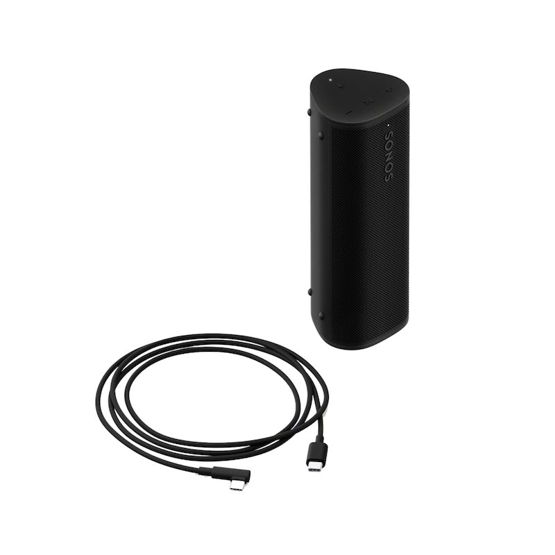 Sonos Roam 2 Portable Bluetooth & WiFi Speaker - Black | Wireless Outdoor Speaker for Travel, Beach, Pool & Home Use