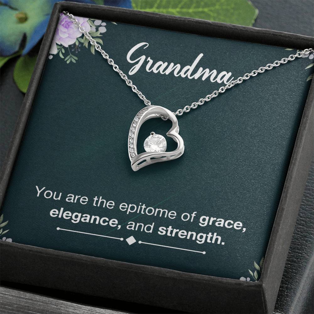 Beautiful Heart Necklace for Grandma - Thoughtful Gift from Grandkids - Perfect for Birthdays, Mother's Day & Family Celebrations