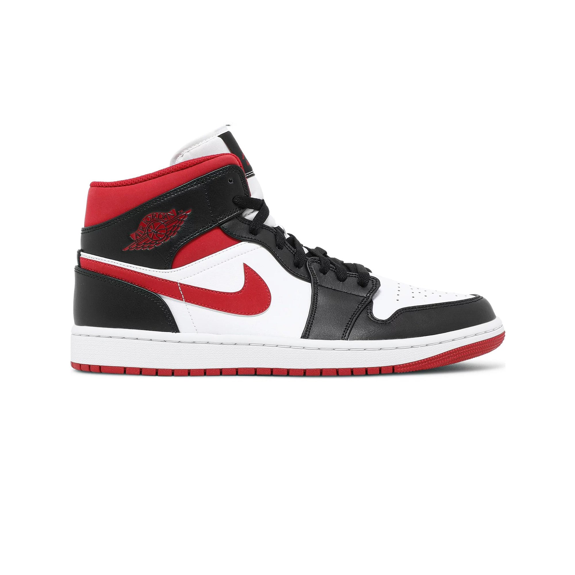 Air Jordan 1 Mid 'Gym Red Black White' Basketball Shoes - Men's High-Top Sneakers for Casual Wear & Street Style