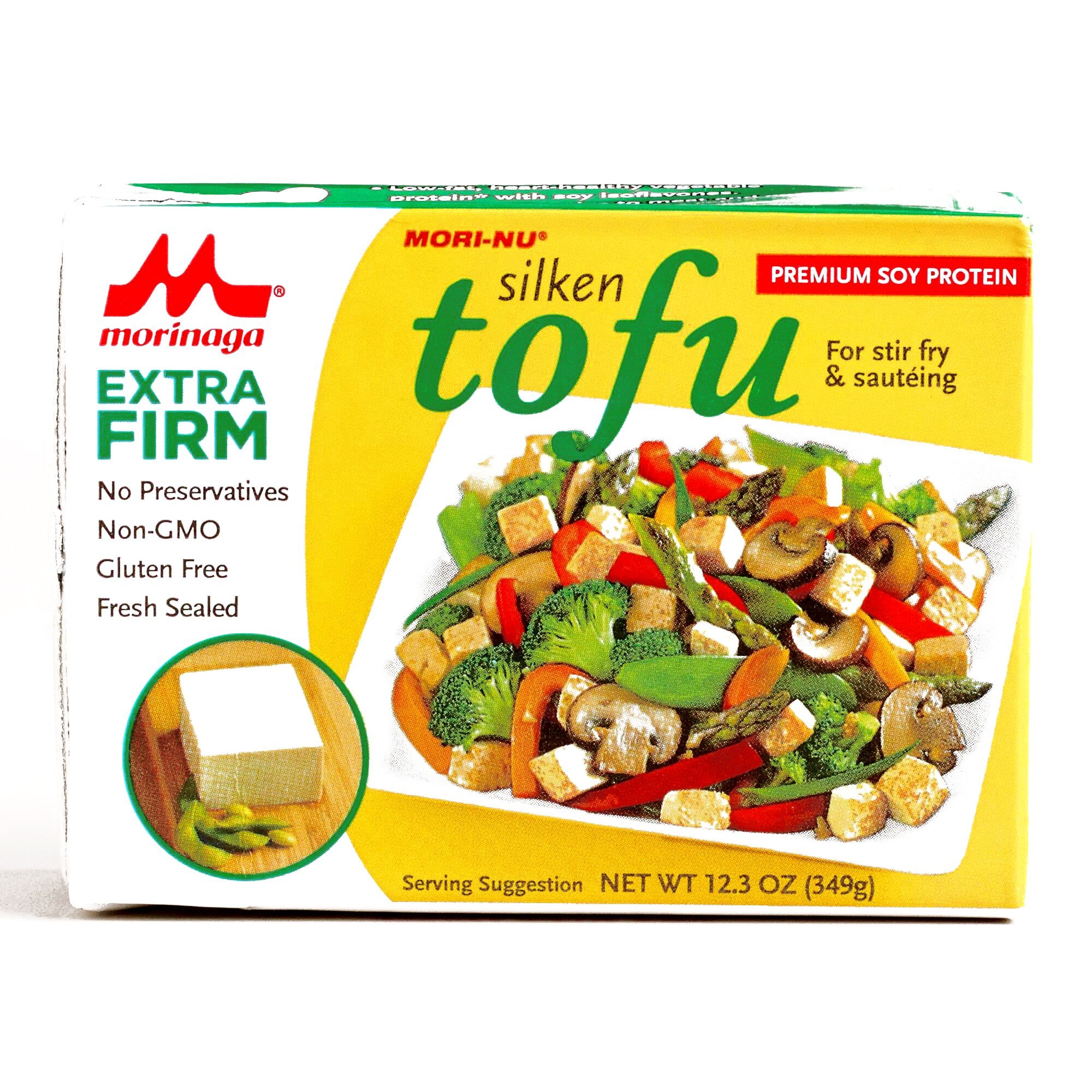 Organic Mori-Nu Extra Firm Silken Tofu 12.3 oz (5 Pack) - Non-GMO, Gluten-Free Japanese Soybean Curd for Vegan Cooking, Smoothies & Asian Recipes