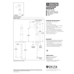 Delta Faucet Linden Vessel Sink Faucet - Brushed Nickel Single Hole Bathroom Faucet with Diamond Seal Technology | Durable Stainless Steel Construction | Perfect for Modern Bathroom Vanities and Vessel Sinks (Model 794-SS-DST)