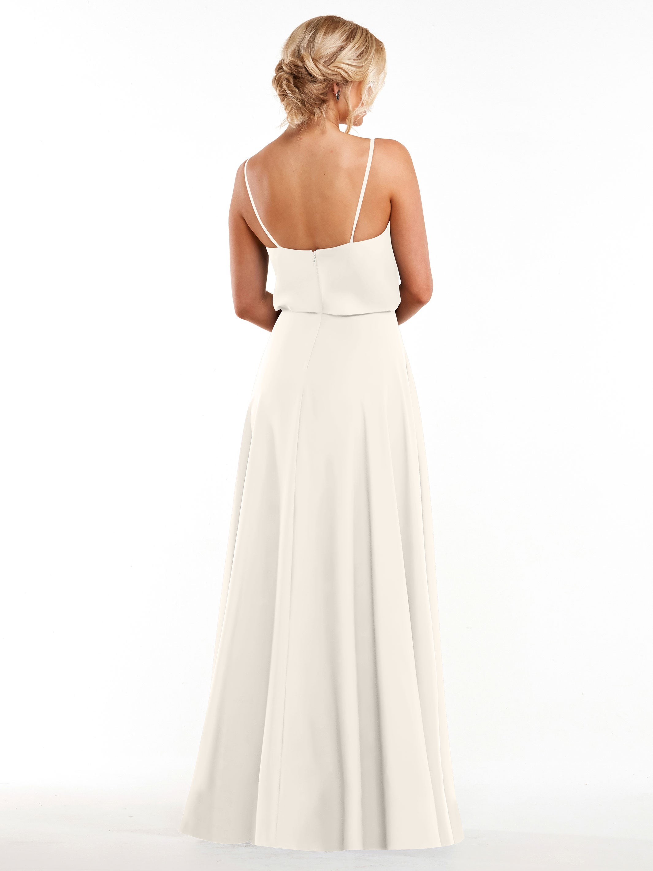 Elegant 83040 A-Line Bridesmaid Dress with Flowy Stretch Chiffon Skirt - Perfect for Weddings, Formal Events & Special Occasions