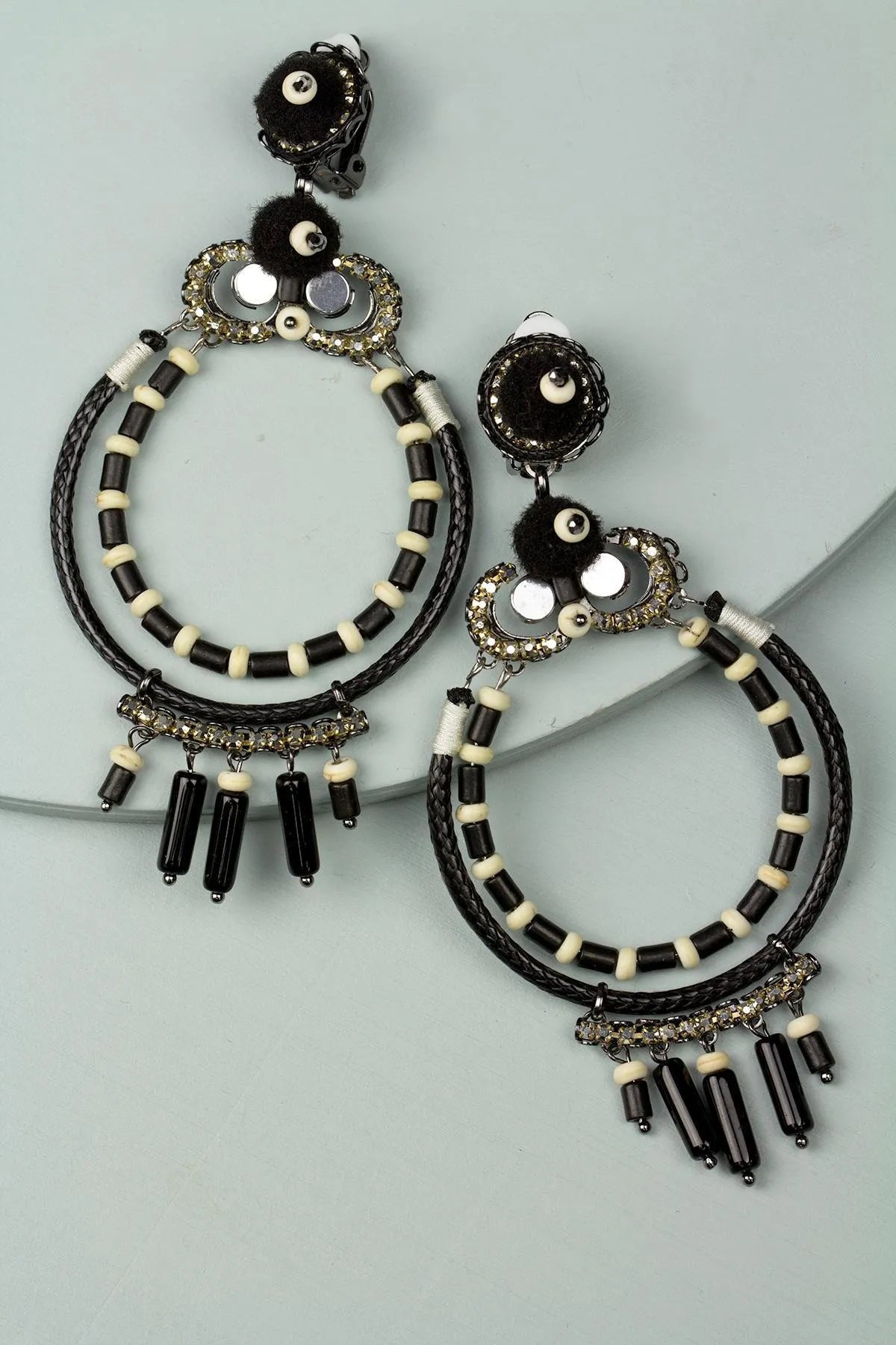 Gatz Clip-On Statement Earrings for Women - Fashion Dangle Drop Earrings for Parties, Weddings & Special Occasions