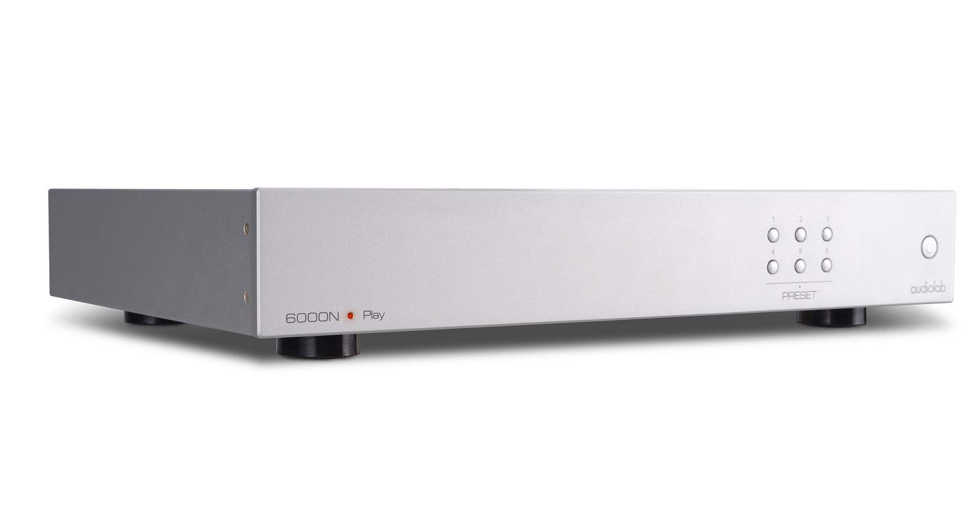 Audiolab 6000N Play Network Streamer - HiFi Wireless Music Player for Home Audio, Silver | Perfect for Spotify, Tidal & Multi-Room Streaming