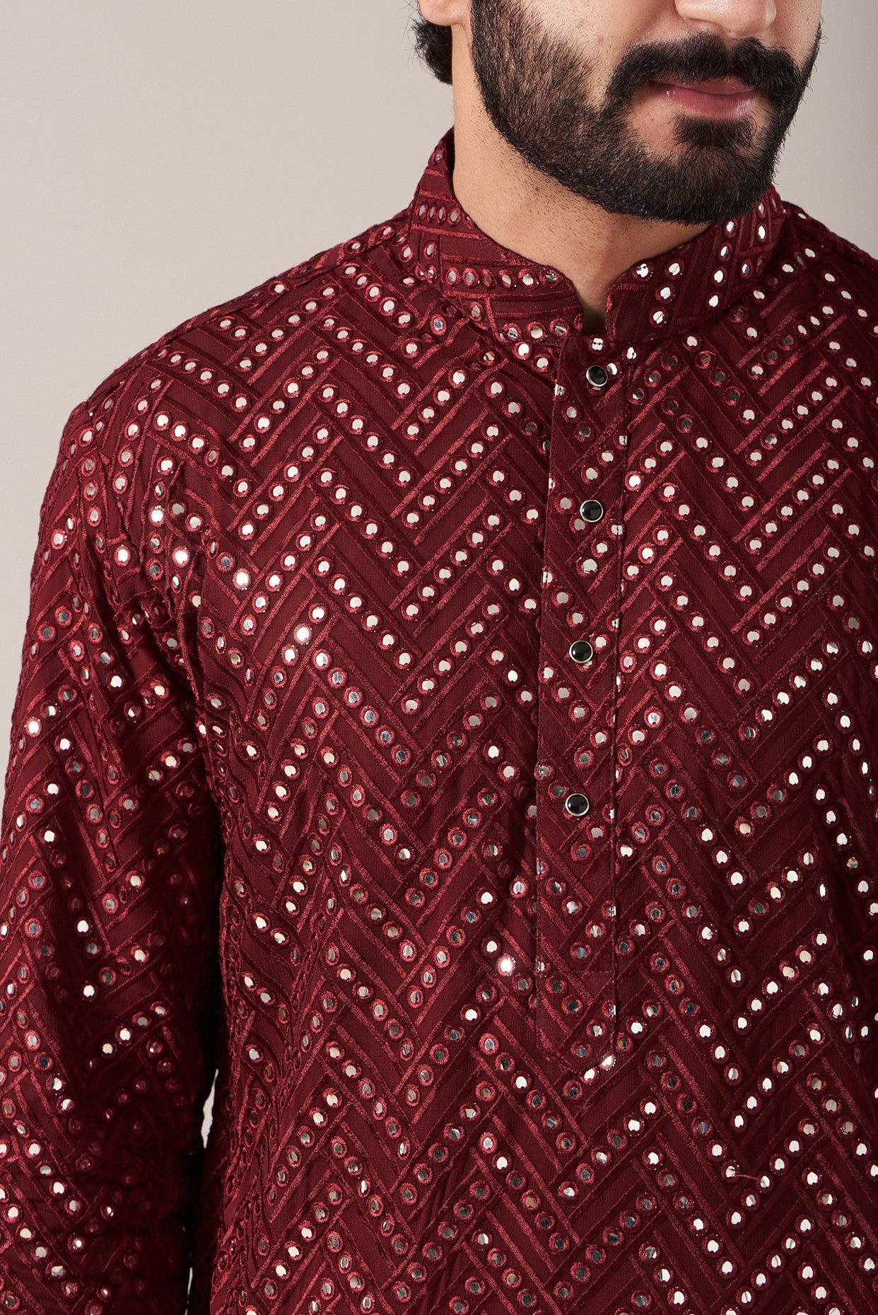 Elegant Maroon Georgette Kurta for Women - Stylish Indian Tunic Top for Casual & Festive Wear - Perfect for Parties, Weddings & Ethnic Outfits