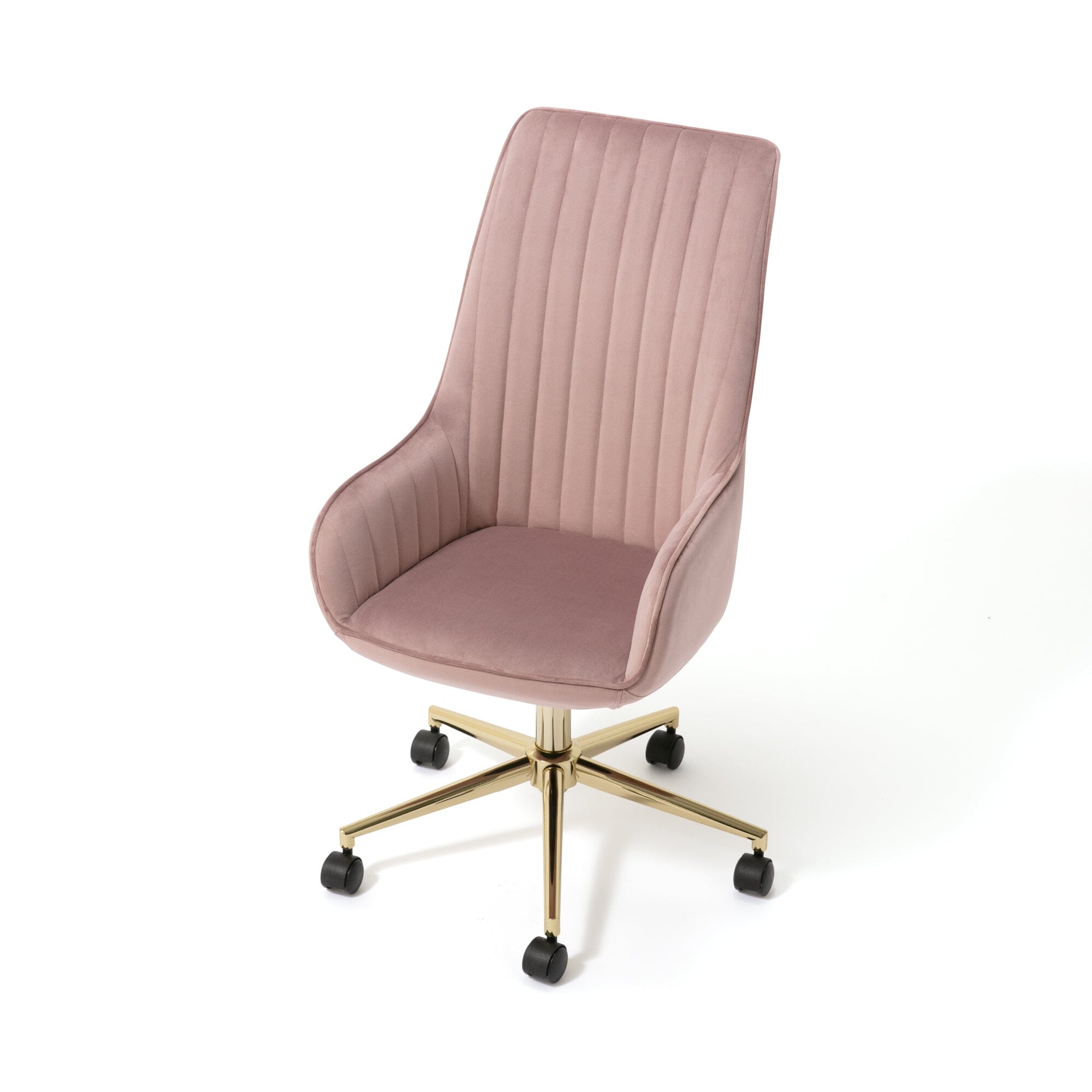 Eldorado High Back Office Desk Chair - Ergonomic Pink Computer Chair with Adjustable Height 660x700x980mm for Home & Office Workspace